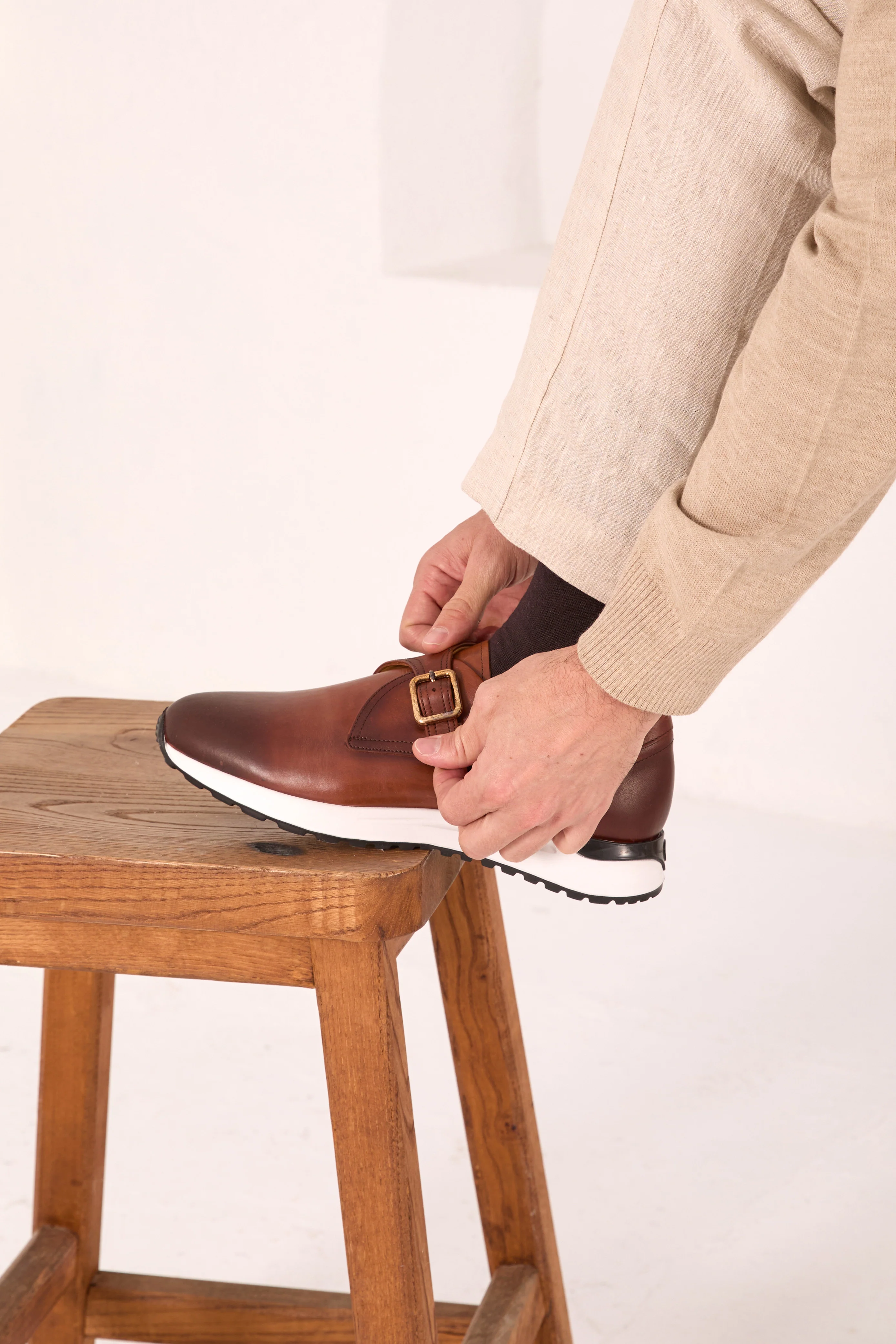 The Torino Tan Leather Men Sneaker - Image 8