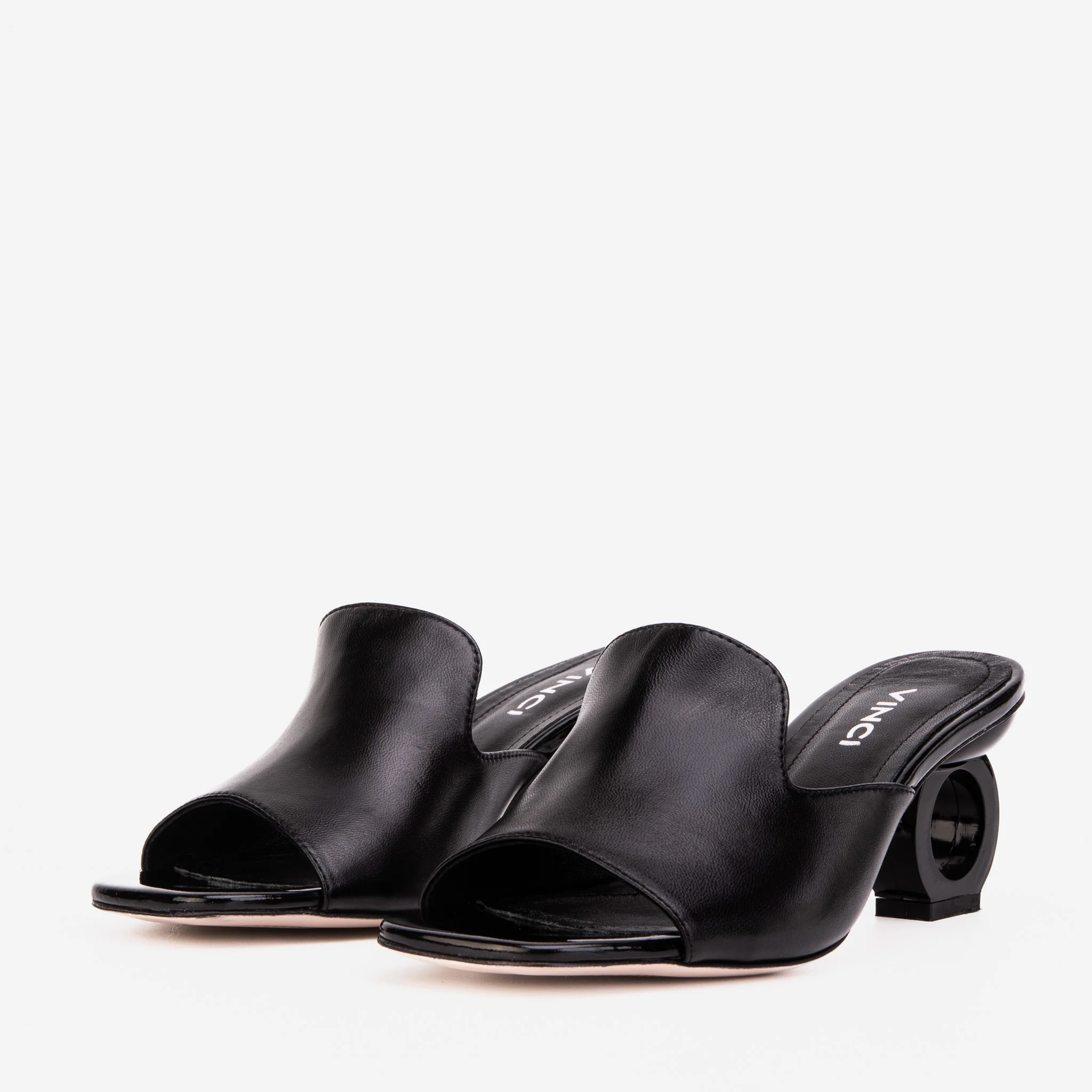 The Tory Black Leather Women Sandal - Image 3