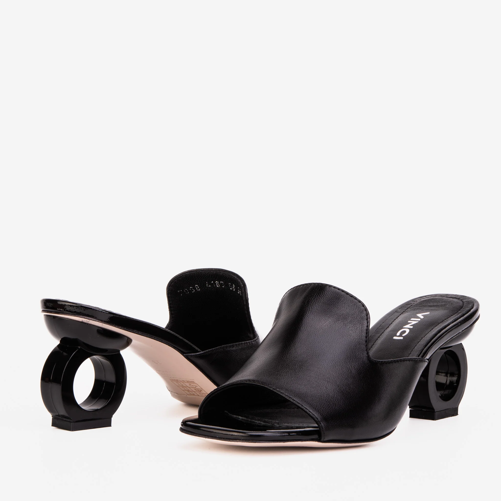 The Tory Black Leather Women Sandal - Image 4