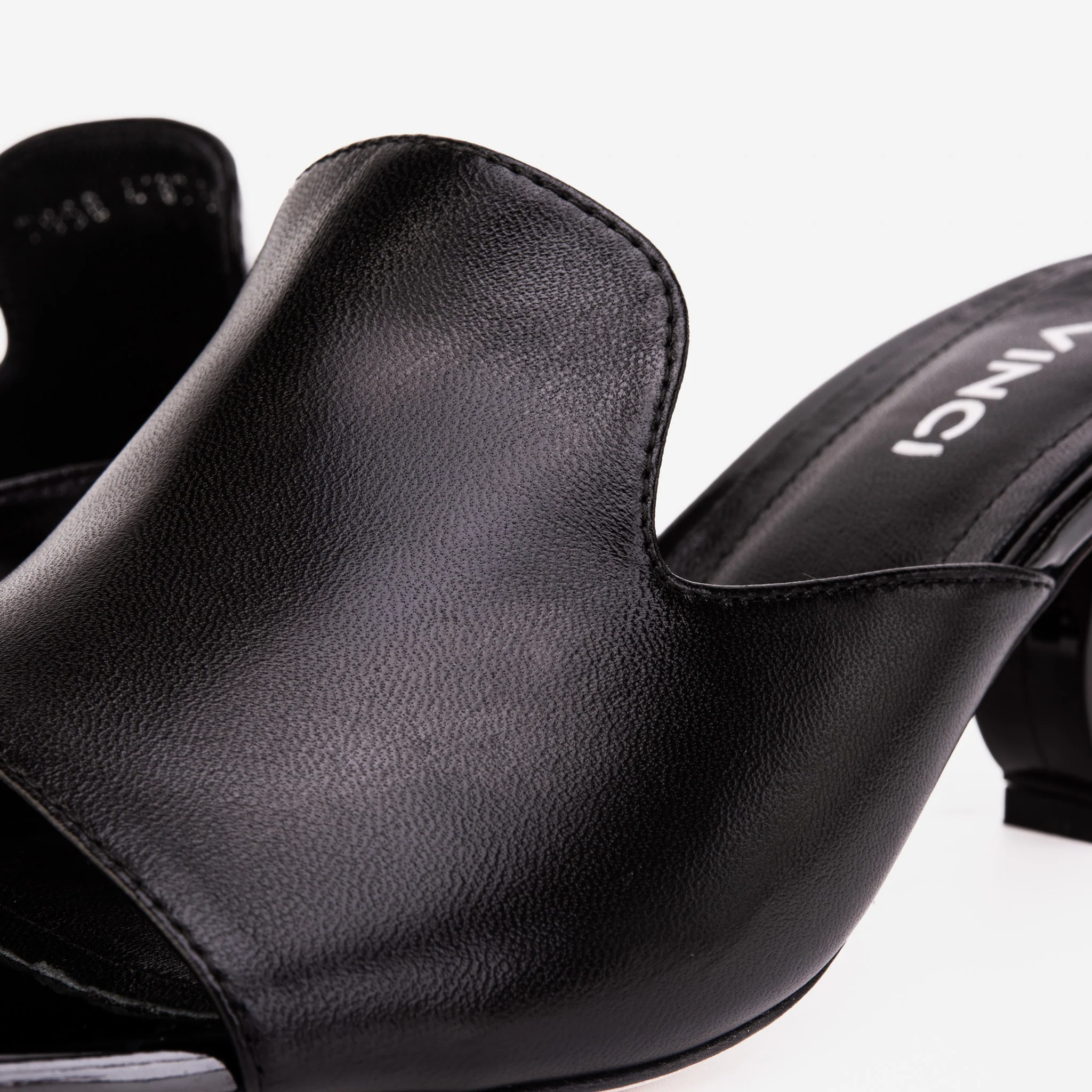 The Tory Black Leather Women Sandal - Image 5