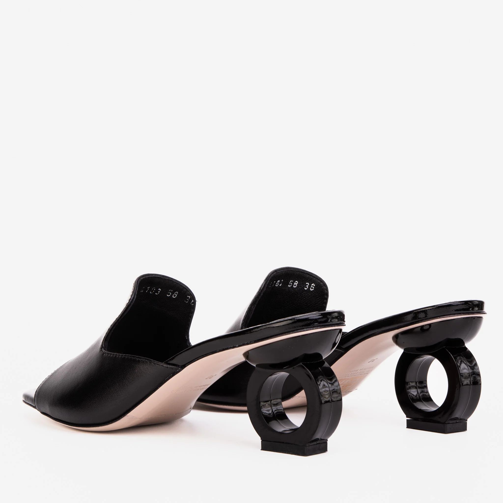 The Tory Black Leather Women Sandal - Image 7
