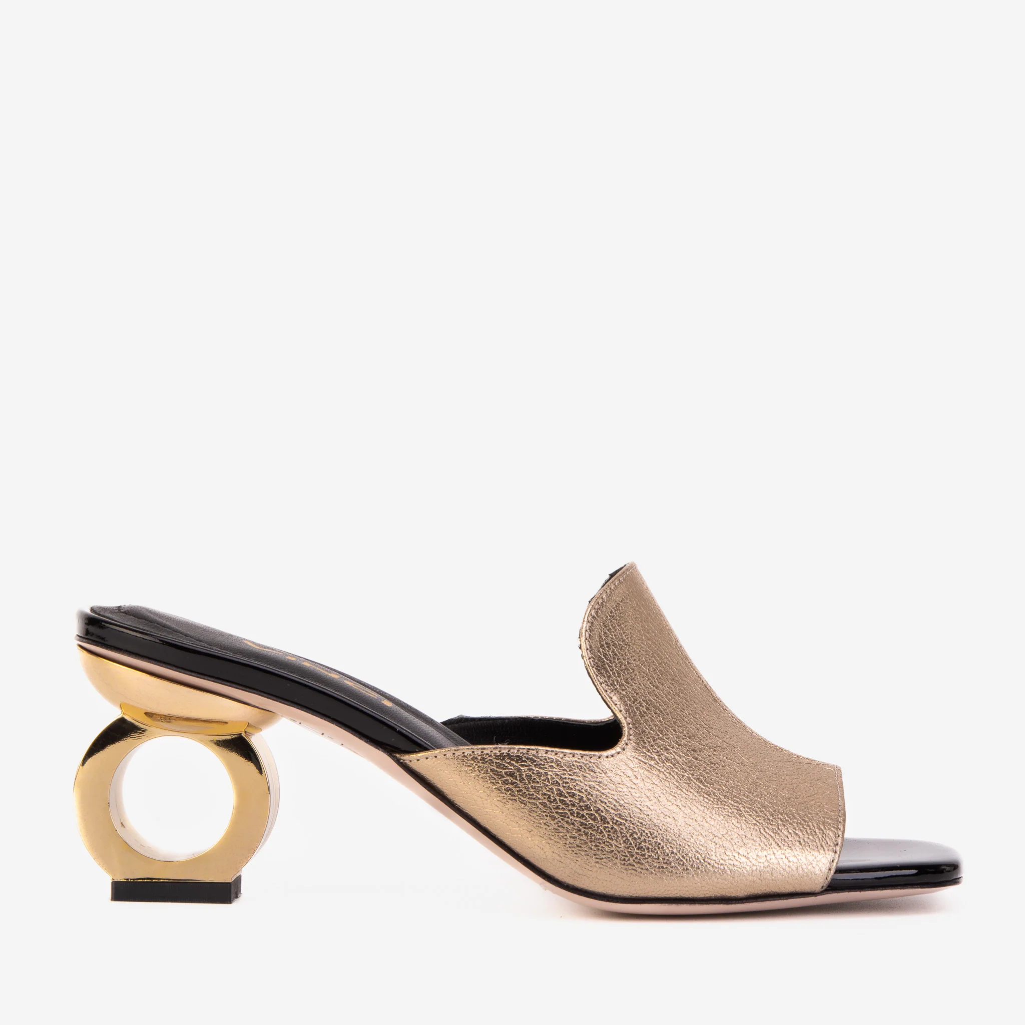 The Tory Gold Leather Women Sandal - Image 2