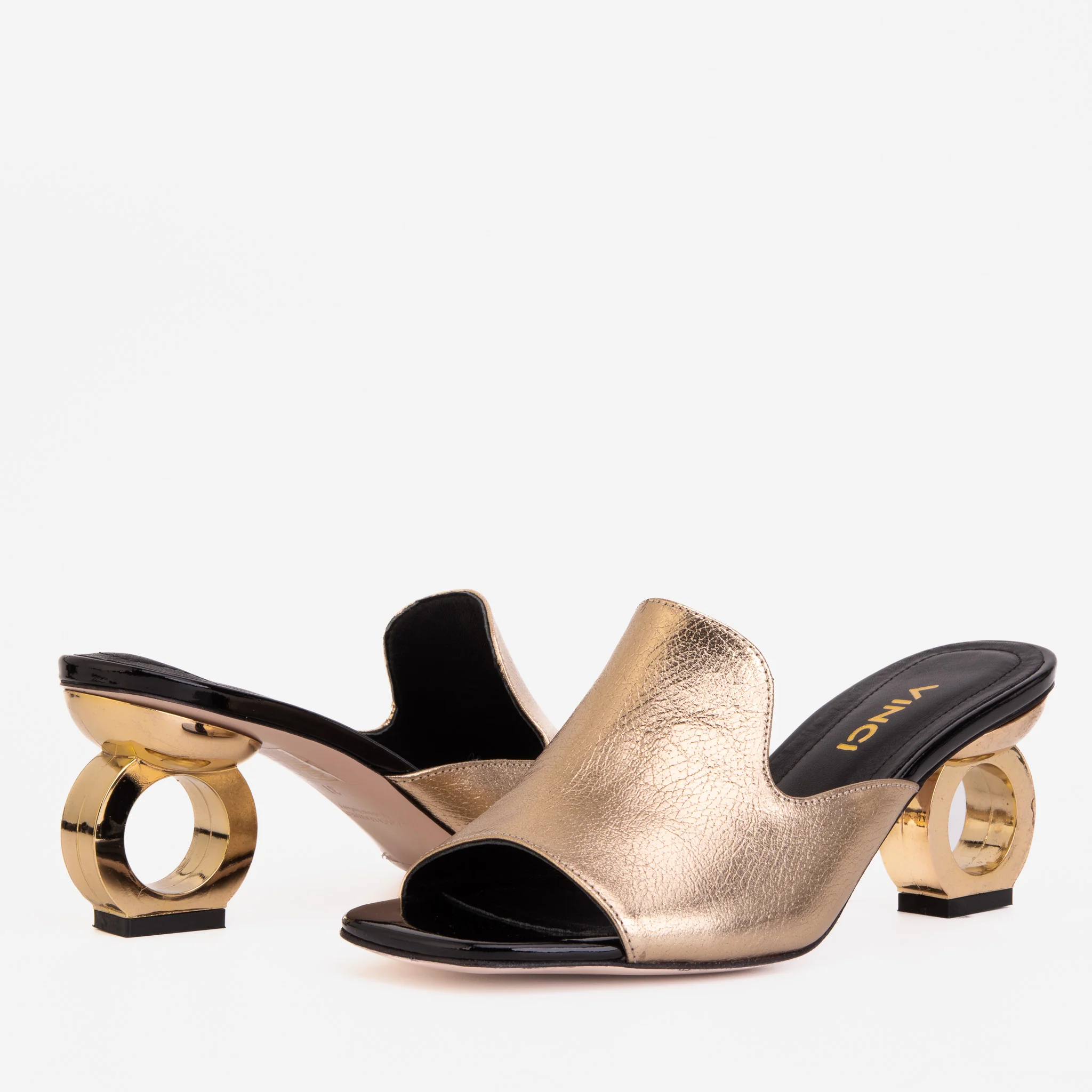 The Tory Gold Leather Women Sandal - Image 6