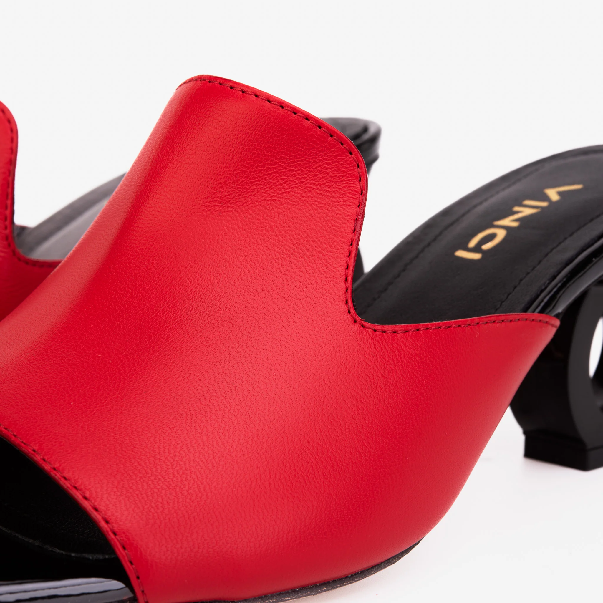 The Tory Red Leather Women Sandal - Image 4