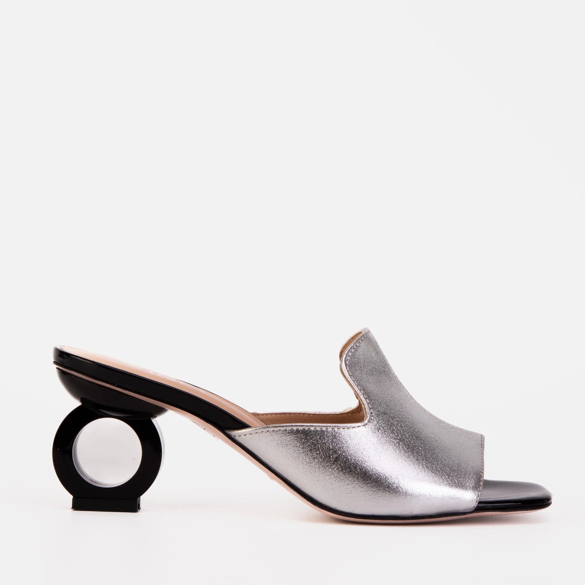 The Tory Silver Leather Women Sandal - Image 2