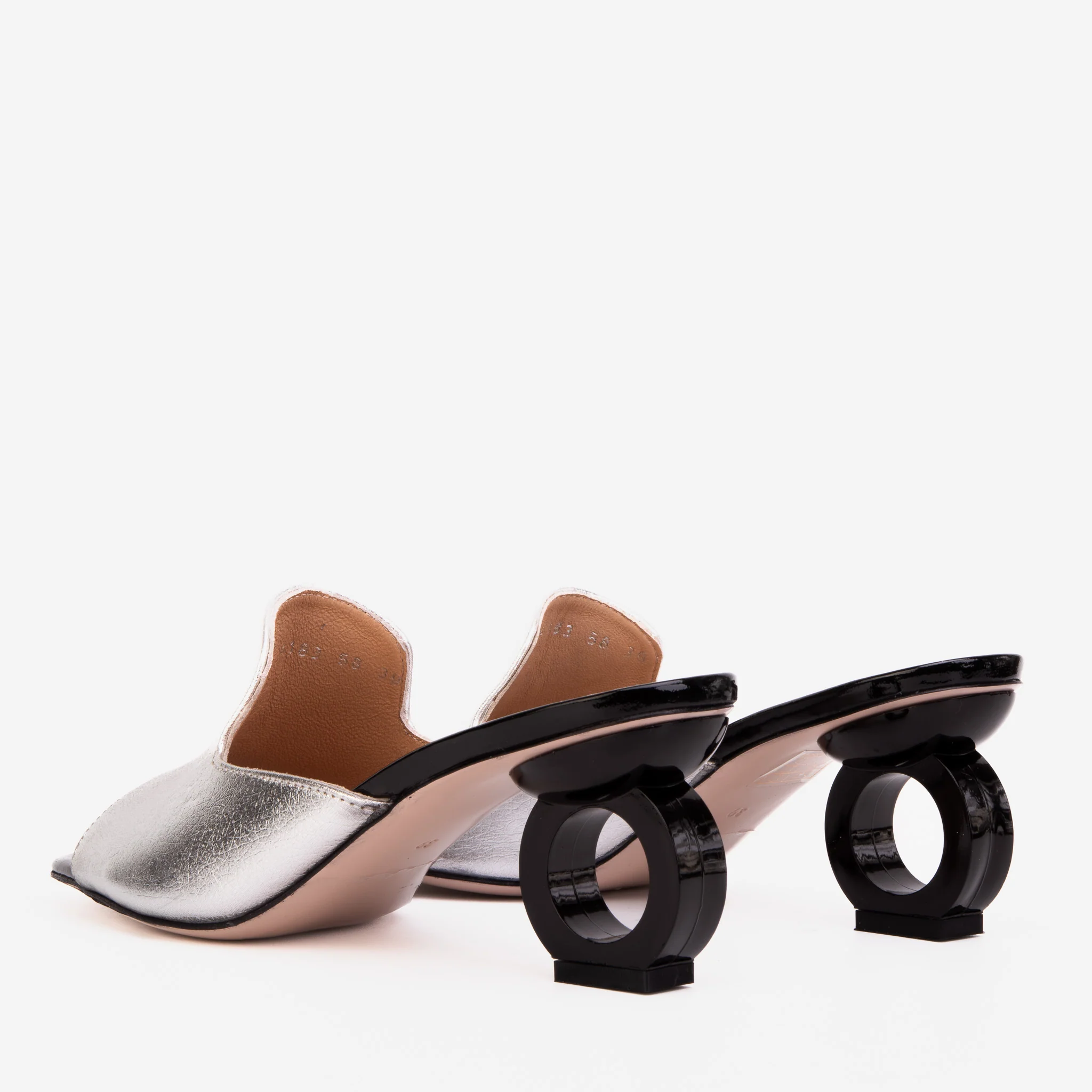 The Tory Silver Leather Women Sandal - Image 6