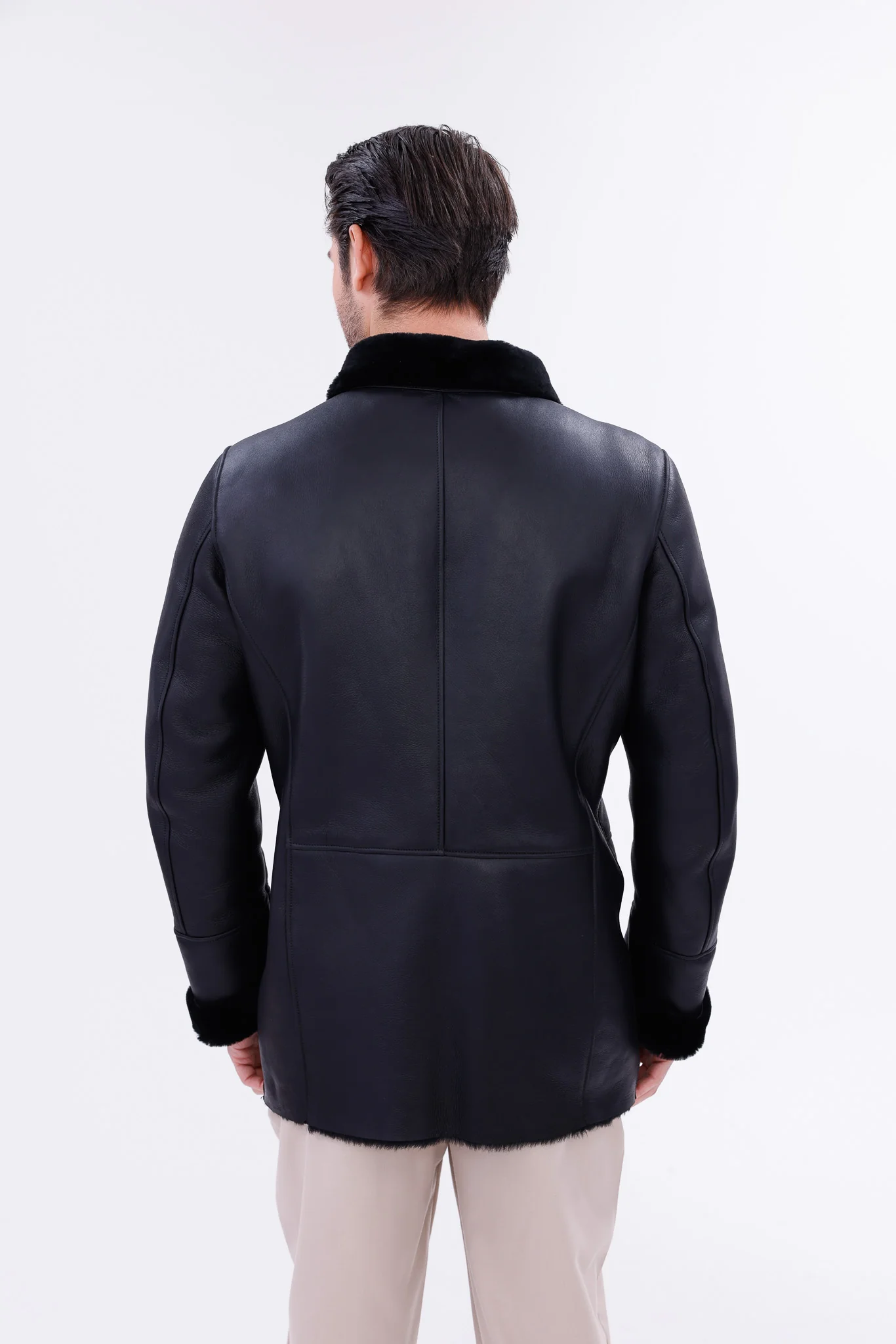 The Treviso Black Shearling Men Jacket - Image 3