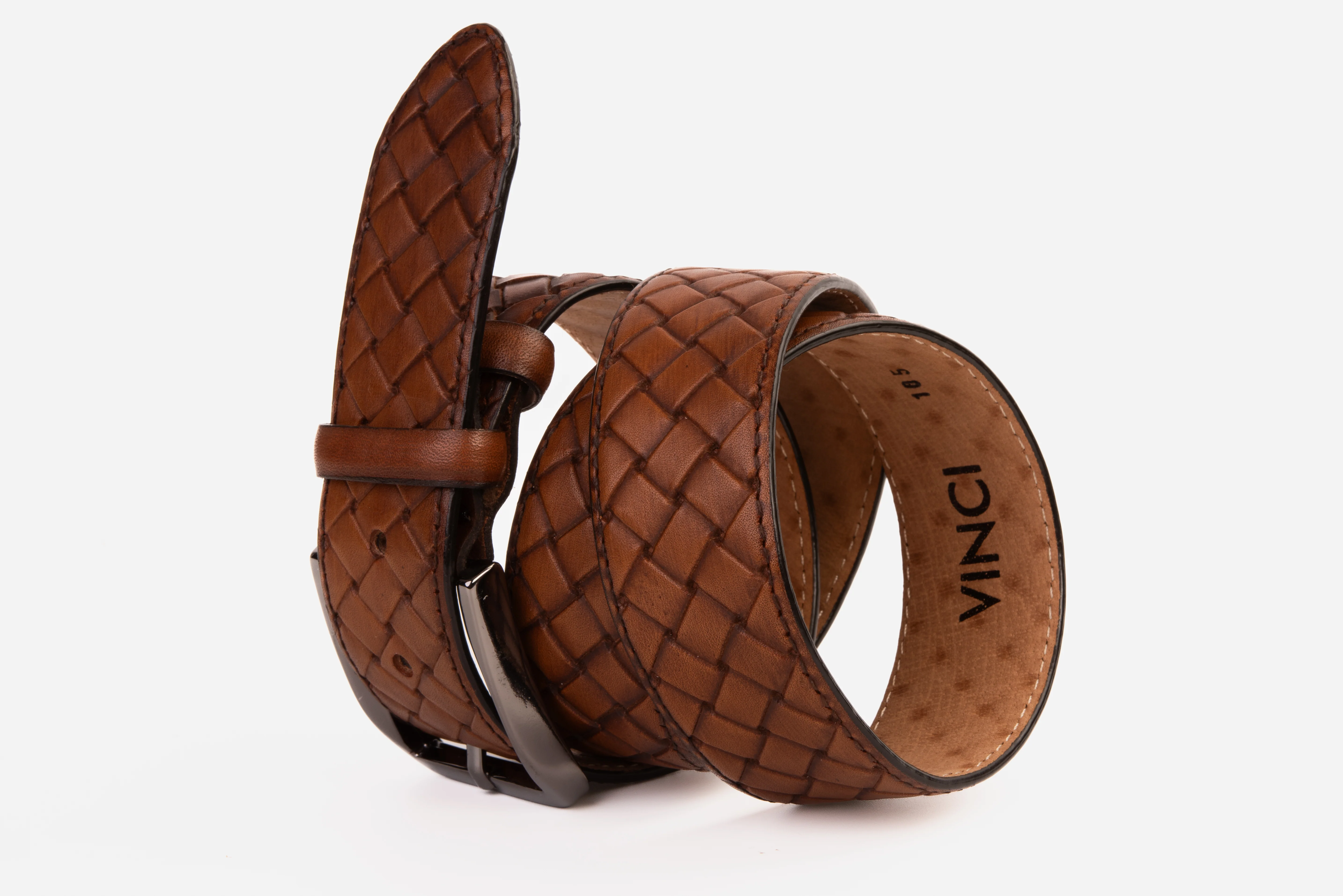 The Turan Brown Handwoven Leather Belt - Image 3