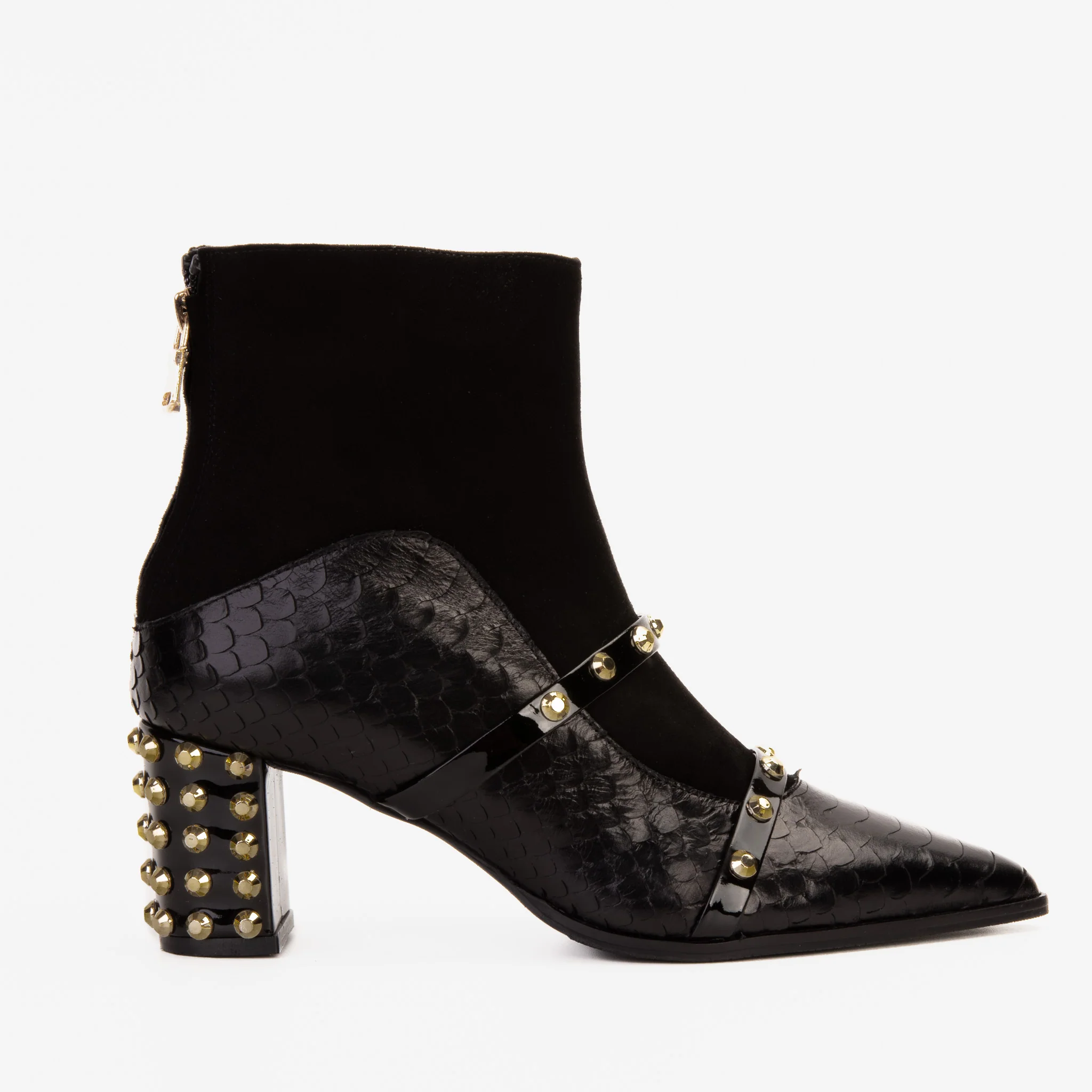 The  Valentina Leather Block Heel Women Boot - Image 2