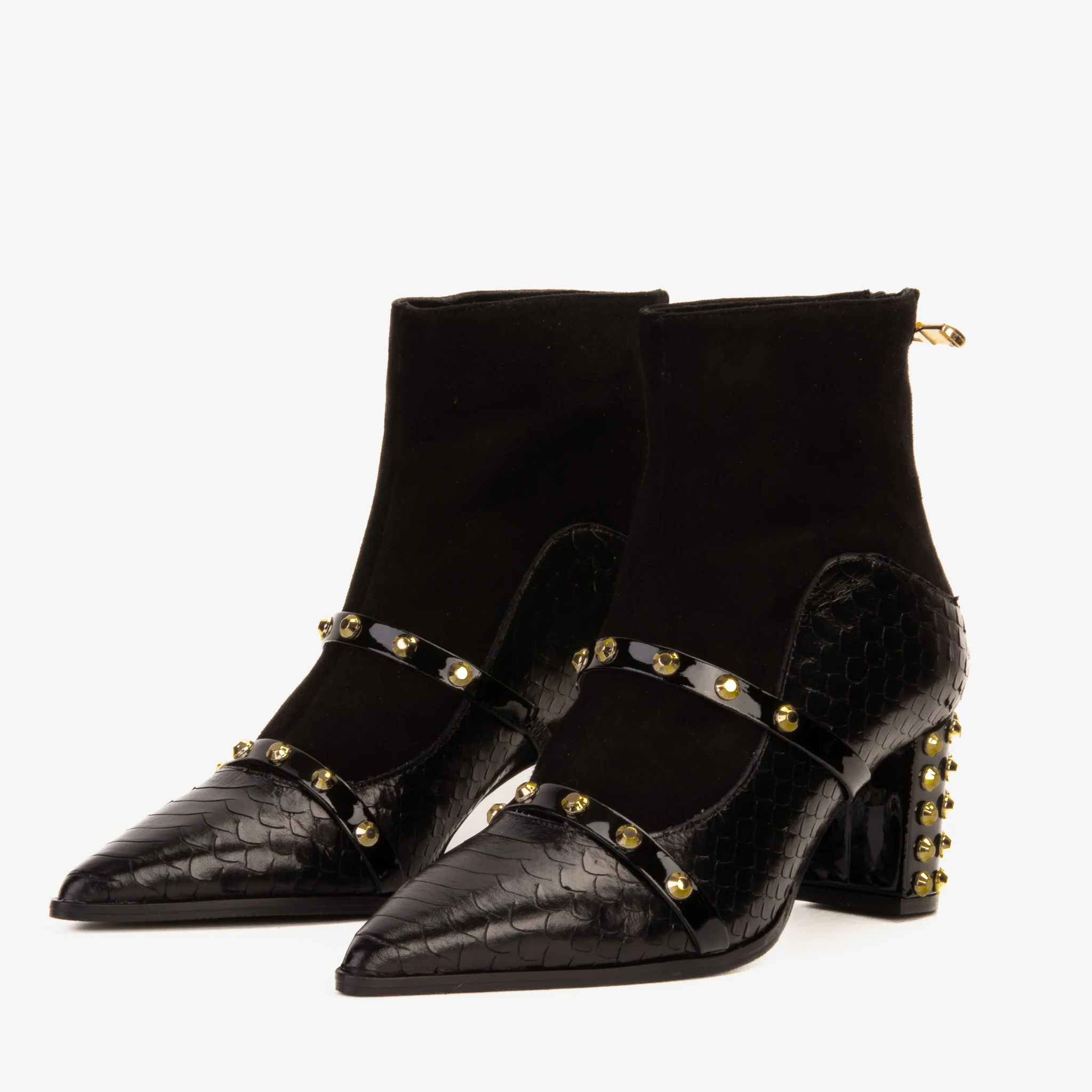 The  Valentina Leather Block Heel Women Boot - Image 4