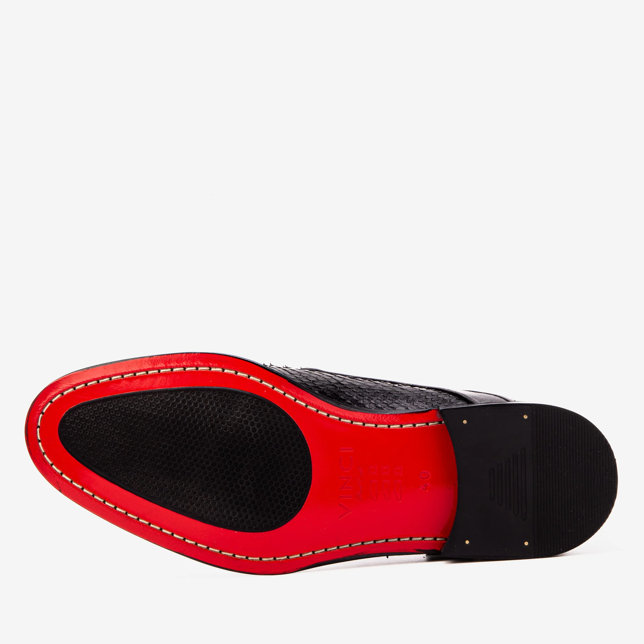 The Valmont Black Python Leather Derby Men Shoe - Image 5