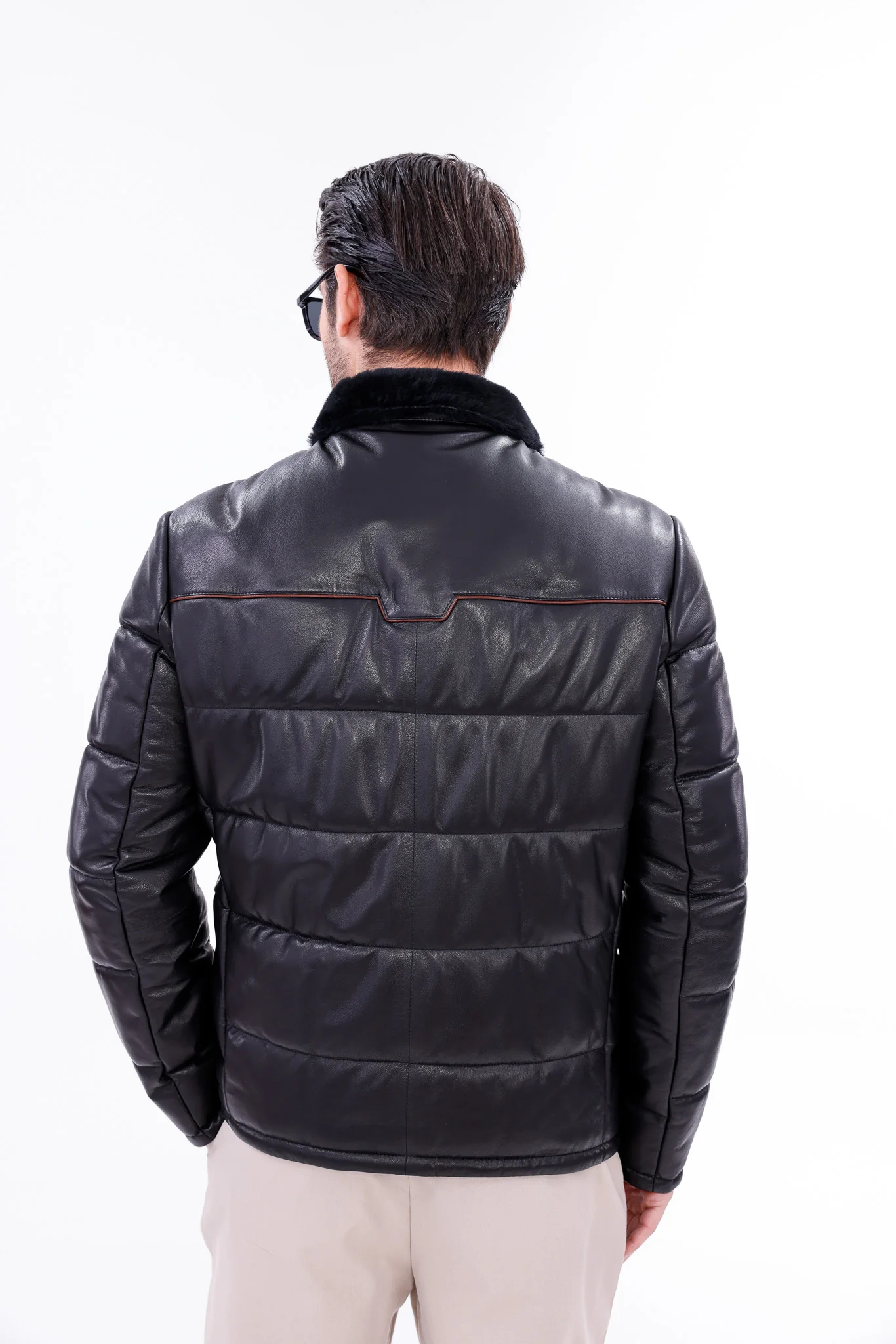 The Valtina Black Shearling Men Jacket - Image 6