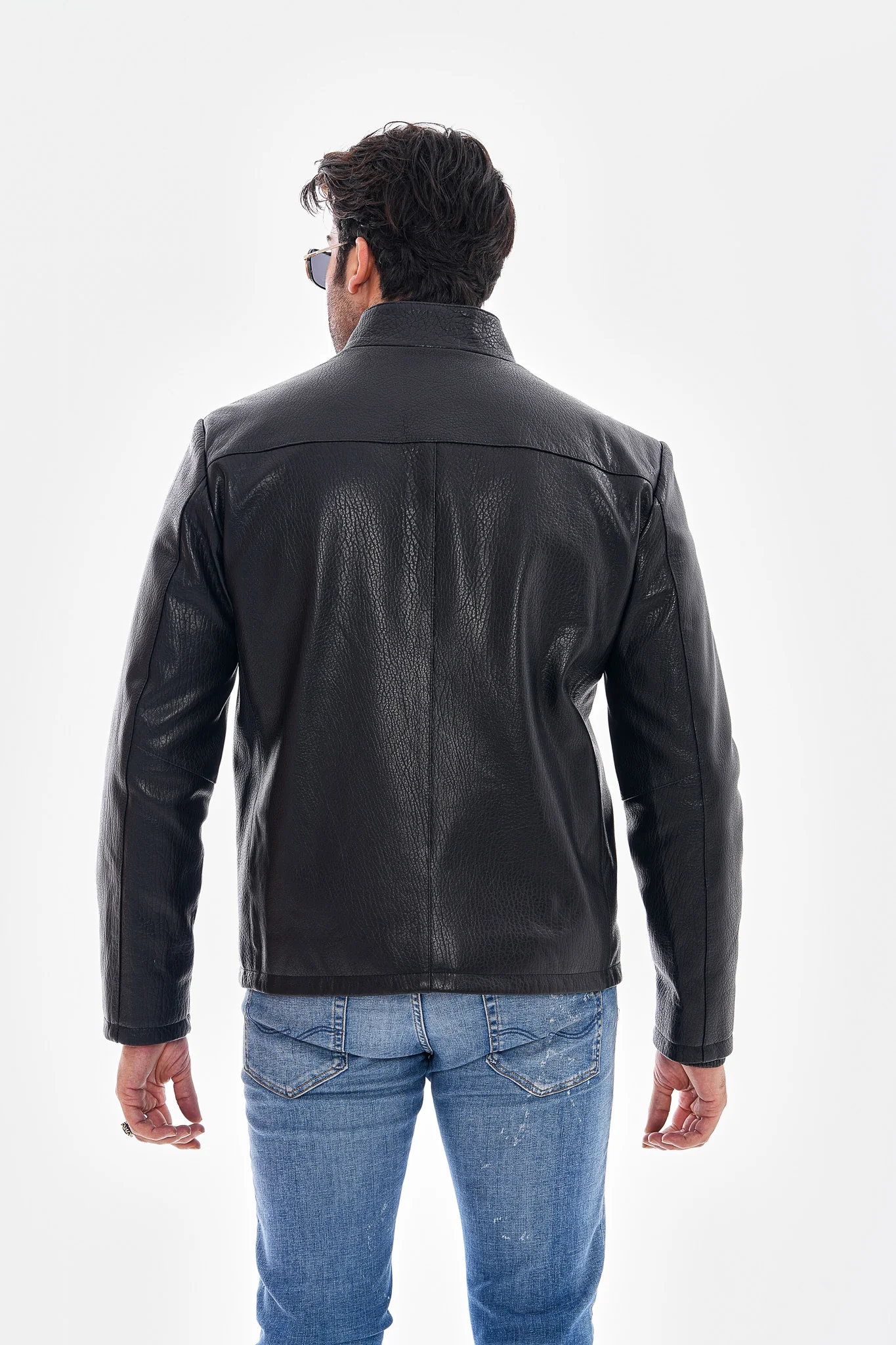 The Varden Black Leather Men Jacket - Image 3
