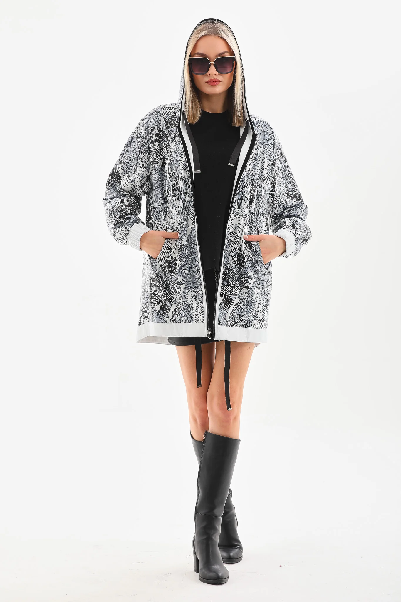 The Vega White Reversible Leather Women Jacket - Image 8