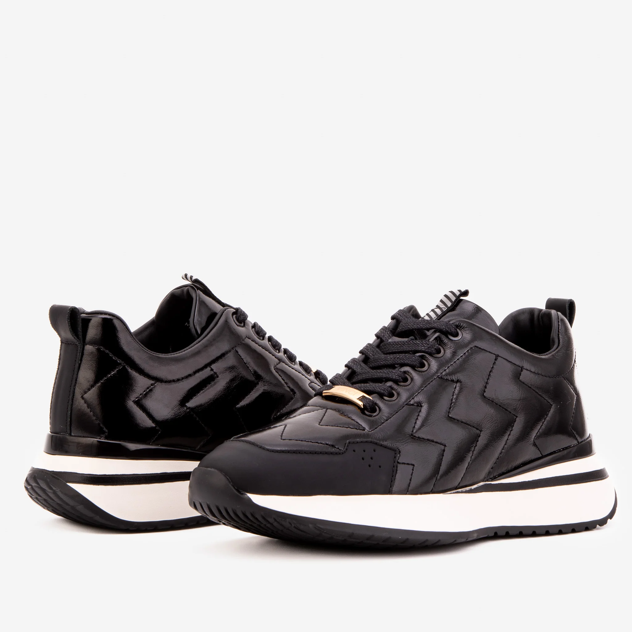 The Veneto Black Leather Men Sneaker - Image 5