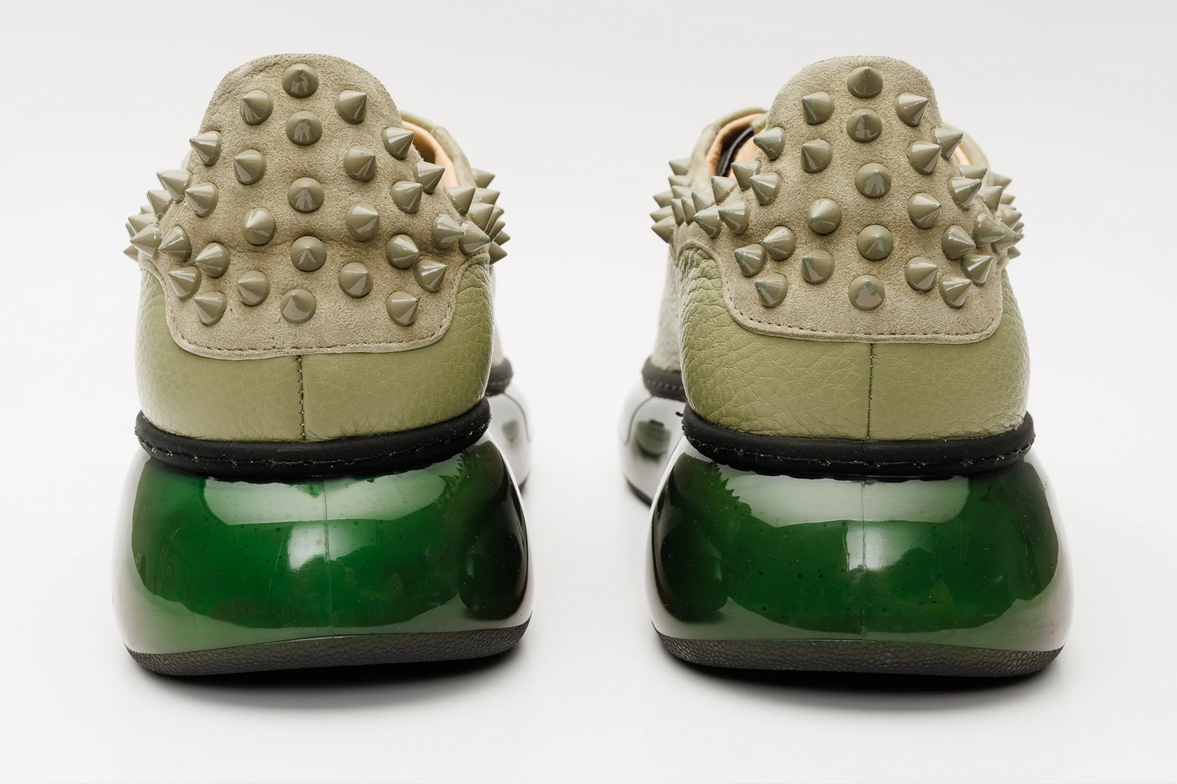 The Venezia Green Leather Women Sneaker - Image 4