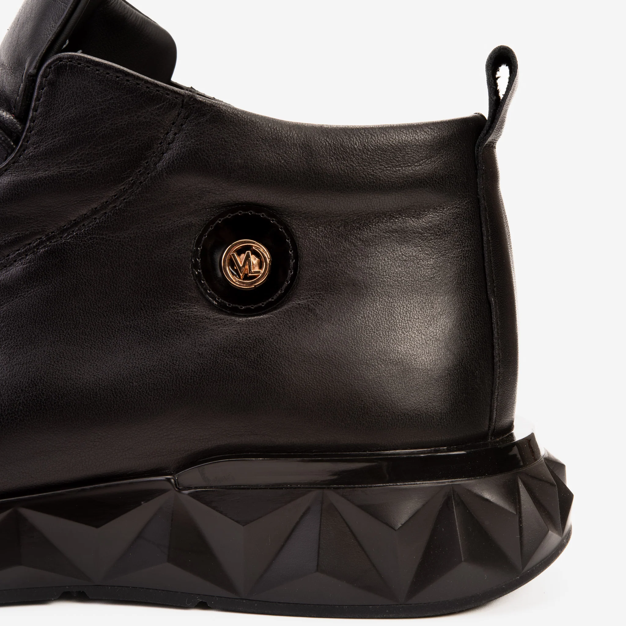 The Vertex Black Leather Men's Sneaker - Image 7