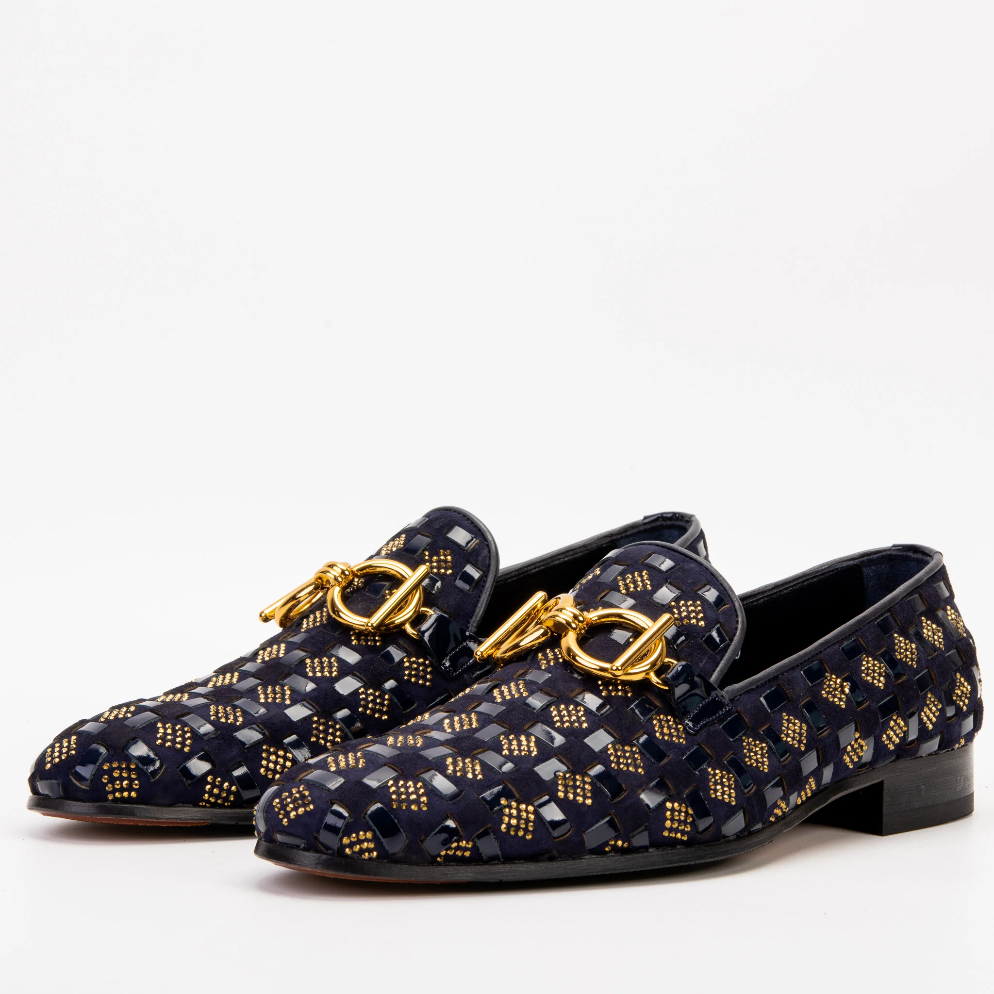 The Vicino Shoe Navy Blue Bit Dress Loafer Men Shoe - Image 2
