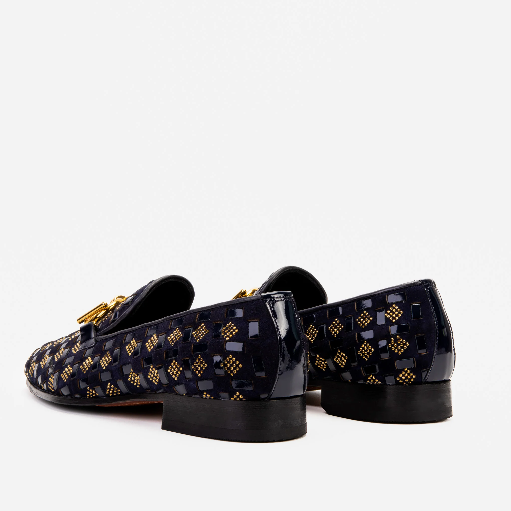 The Vicino Shoe Navy Blue Bit Dress Loafer Men Shoe - Image 3