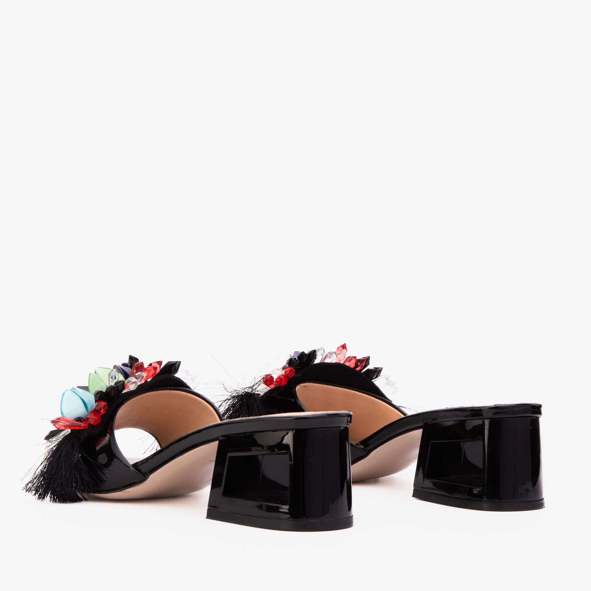 The Vigo Black Leather Block Heel Women Sandal - Image 6