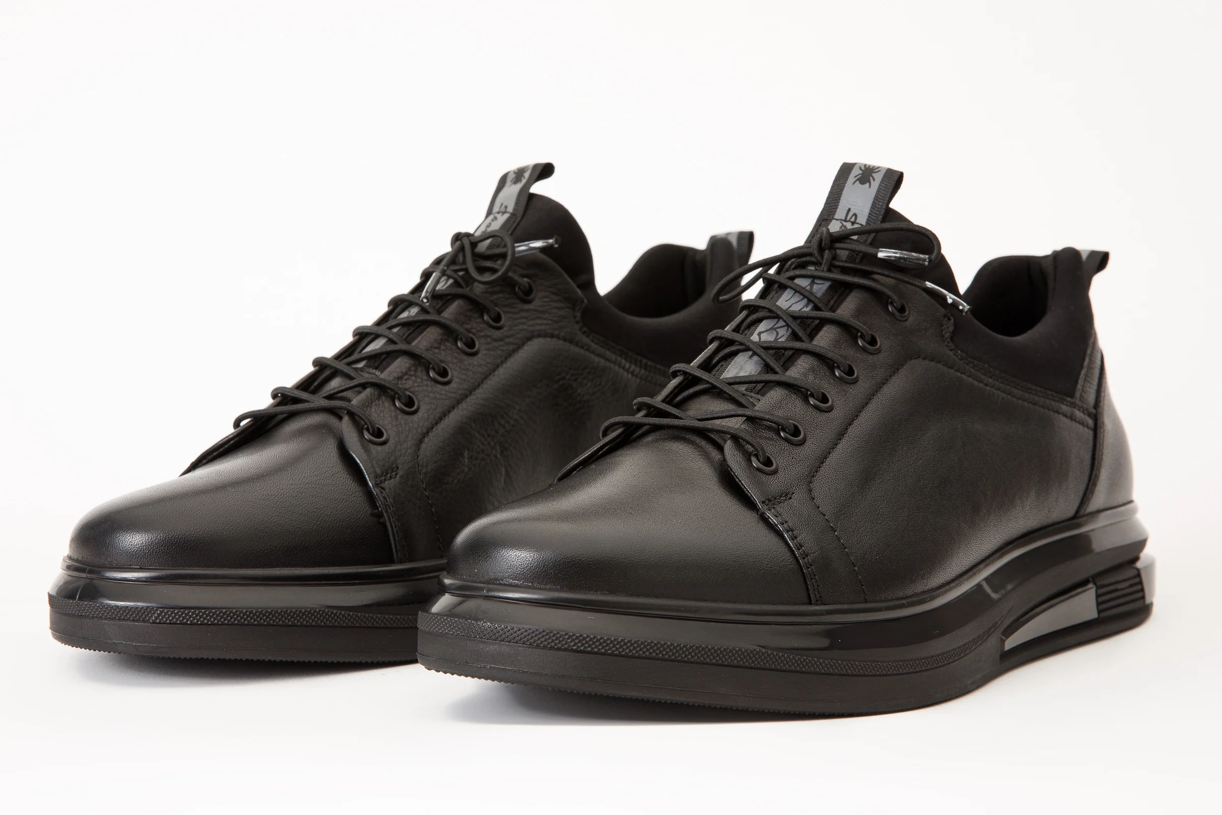 The Vilnius Black Leather Men Sneaker Final Sale! - Image 2