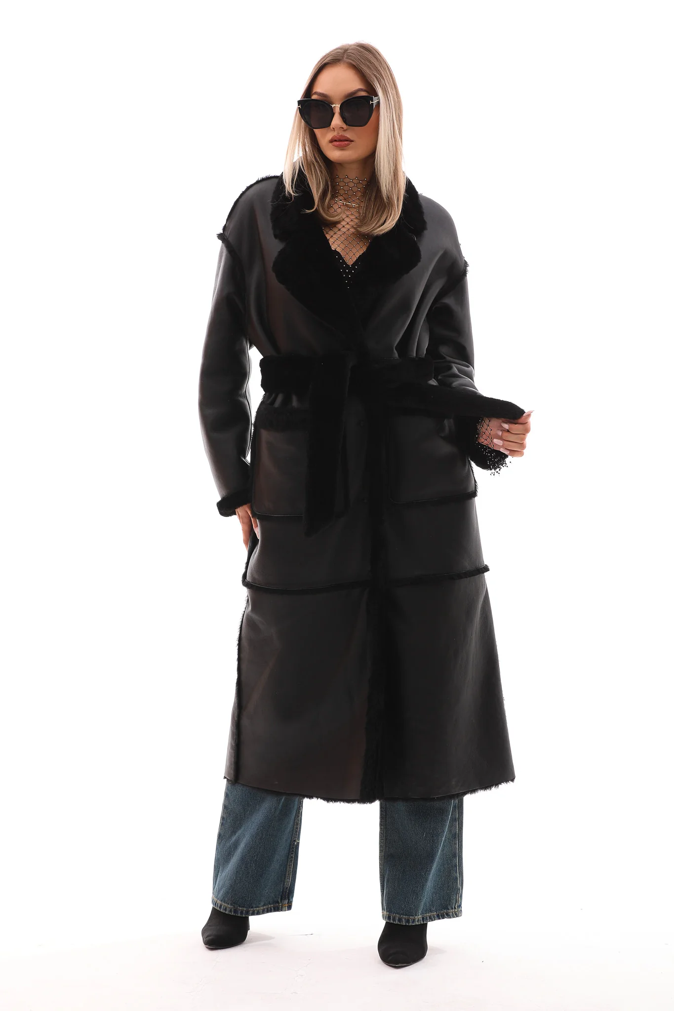 The Virelli Reversible Leather Women Jacket - Image 6