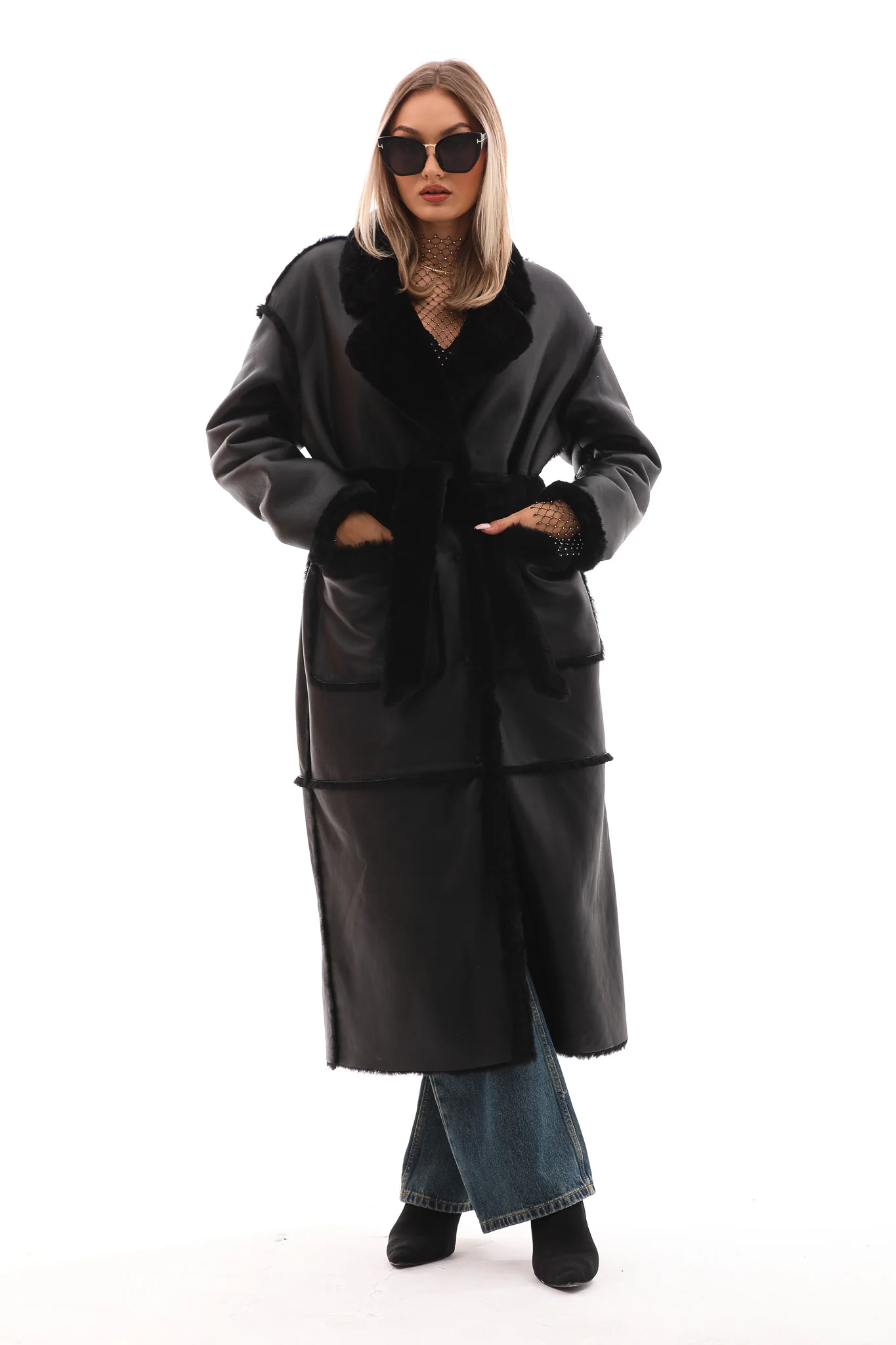 The Virelli Reversible Leather Women Jacket - Image 9