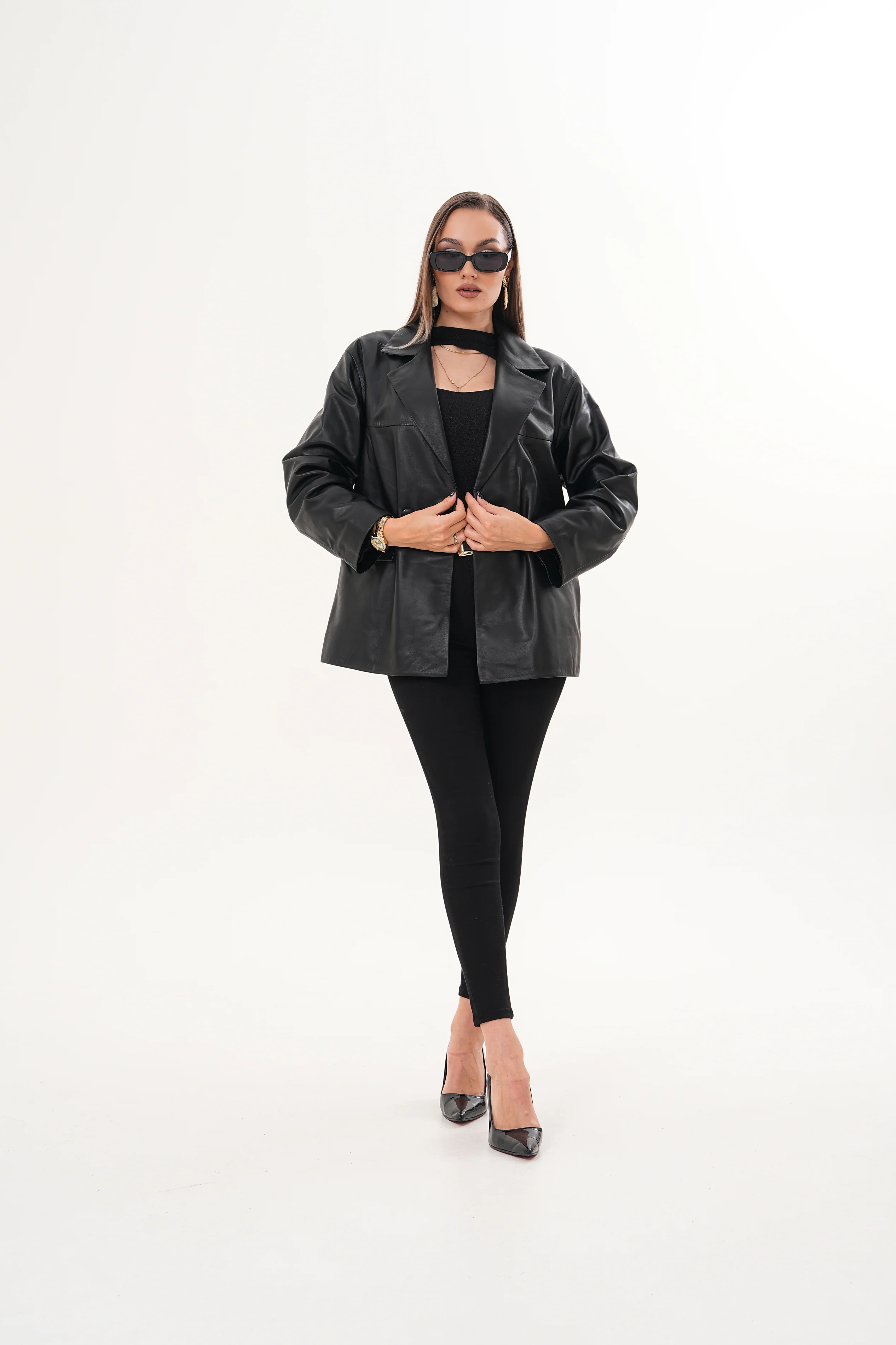 The Viva Black Leather Women Jacket - Image 6