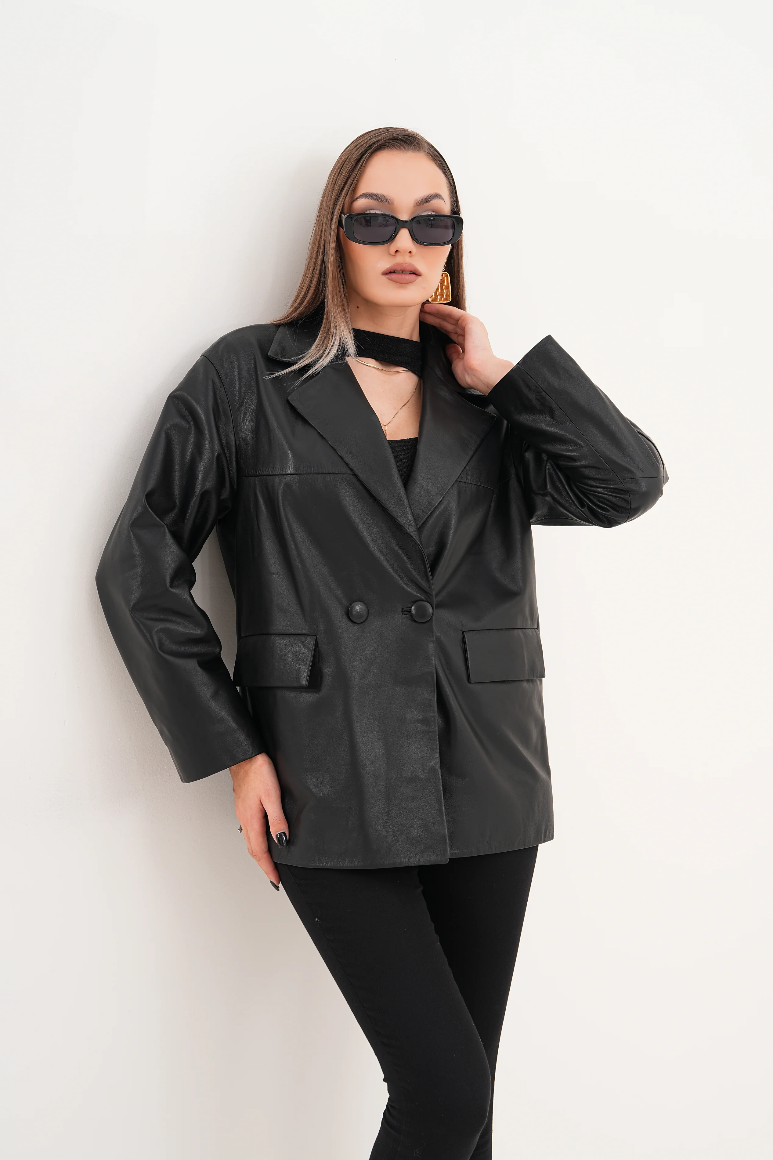 The Viva Black Leather Women Jacket - Image 7