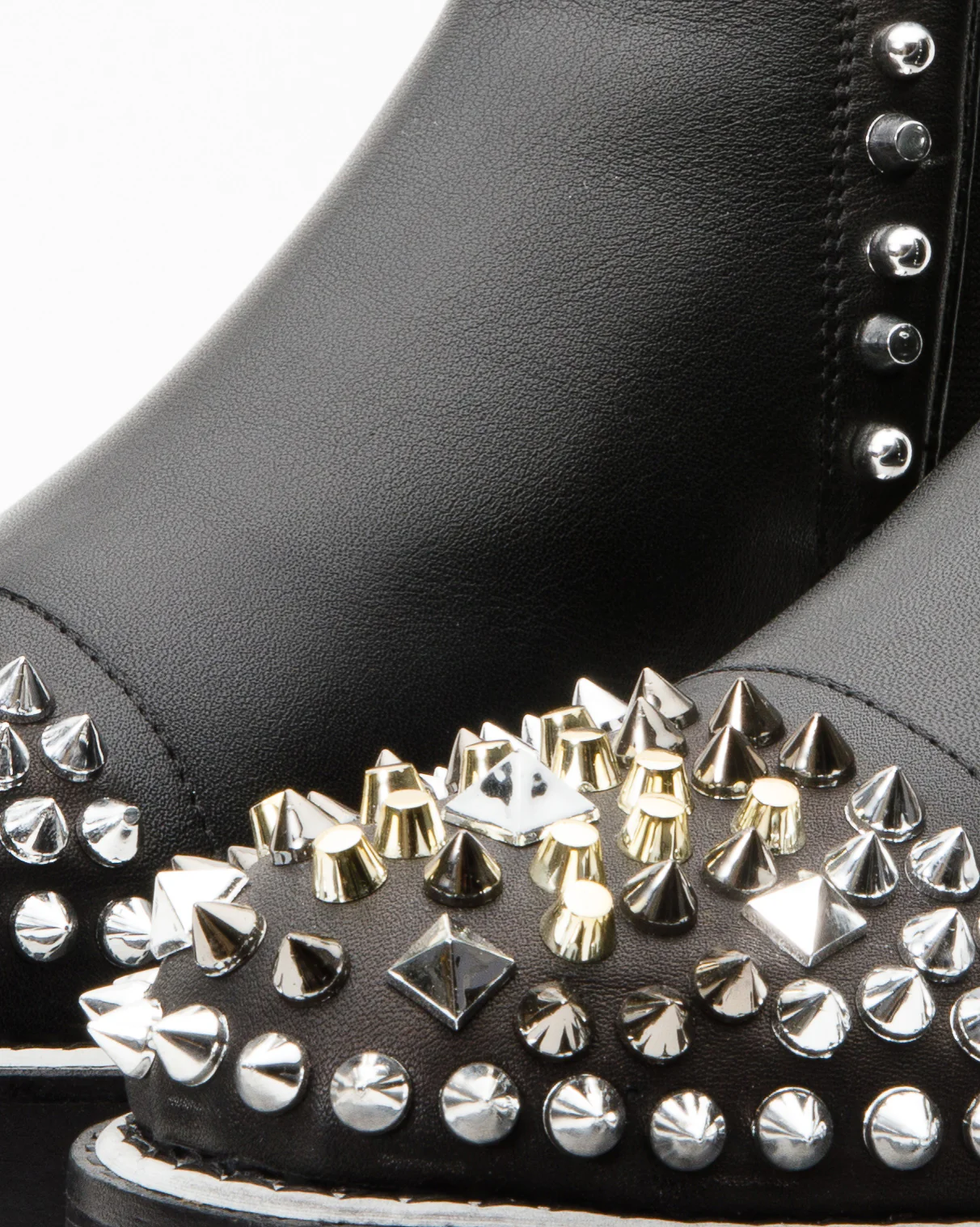 The Vuvulane Black Spike Leather Ankle Women Boot - Image 8
