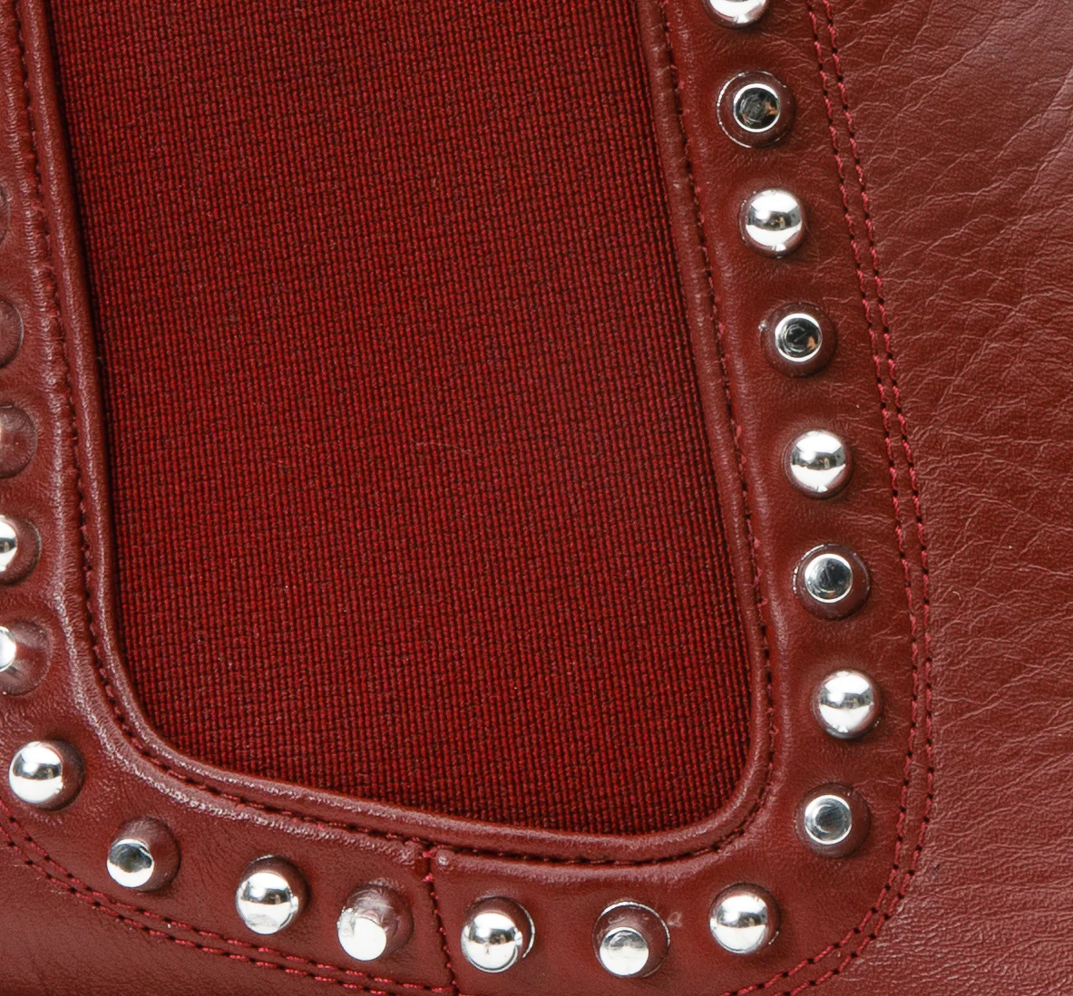 The Vuvulane Burgundy Spike Leather Ankle Women Boot - Image 7