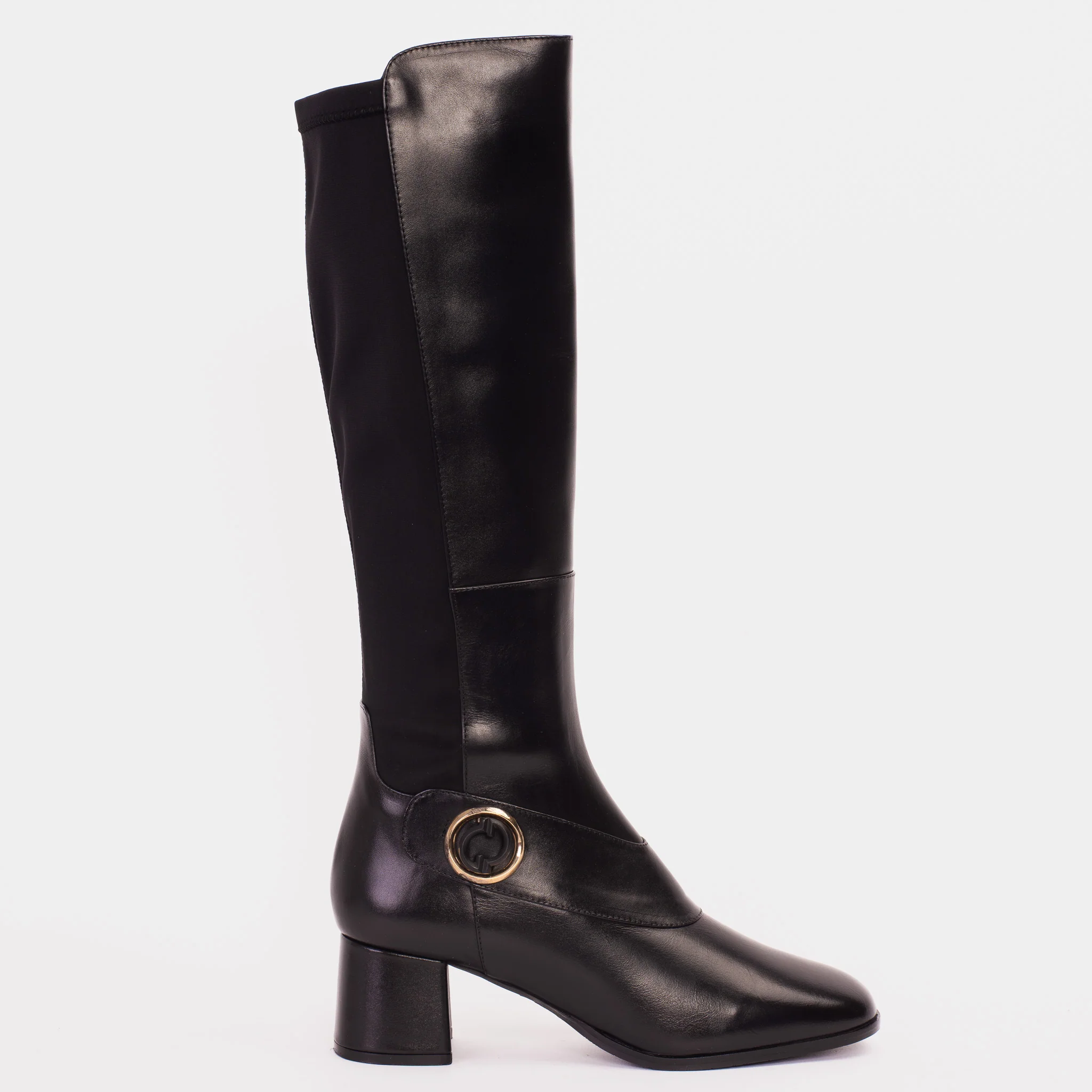 The Windsor Black Leather Knee High Women Boot - Image 2