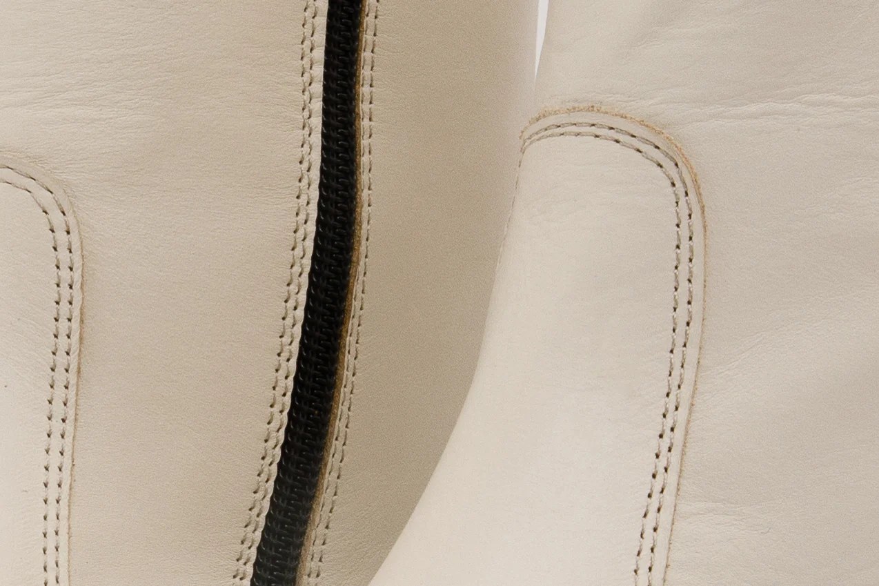 The Yako Cream Leather Mid Calf Women Boot Final Sale! - Image 3