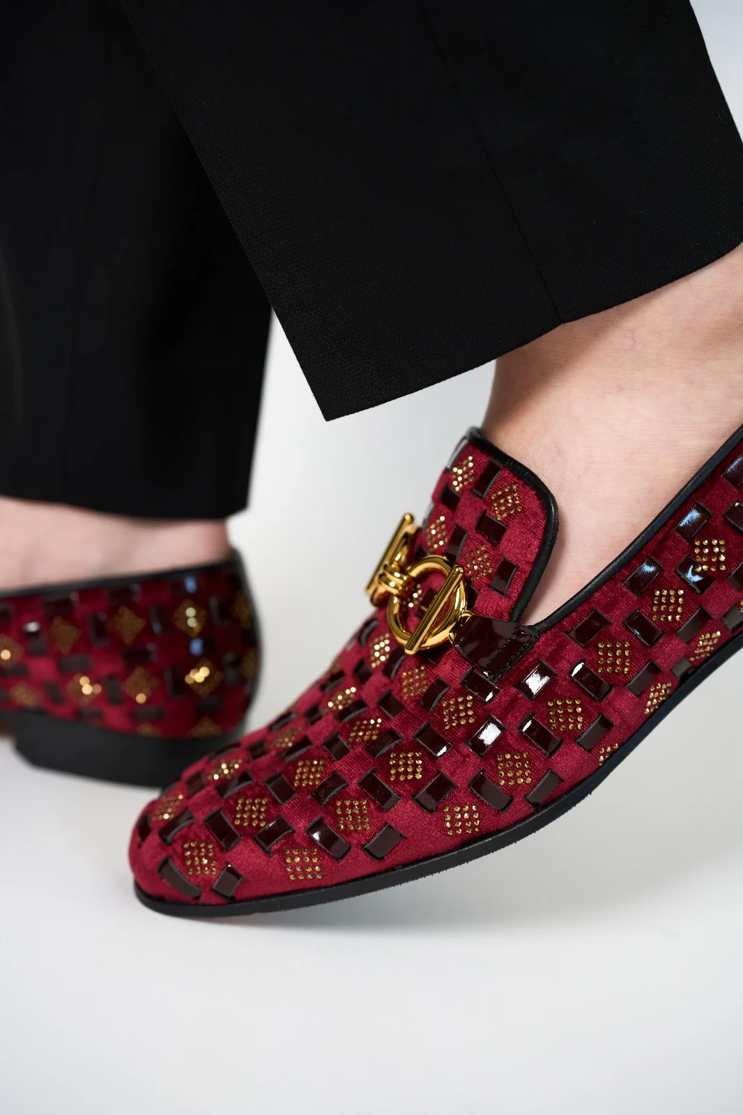 The Vicino Shoe Burgundy Bit Dress Loafer Limited Edition Men Shoe - Image 10