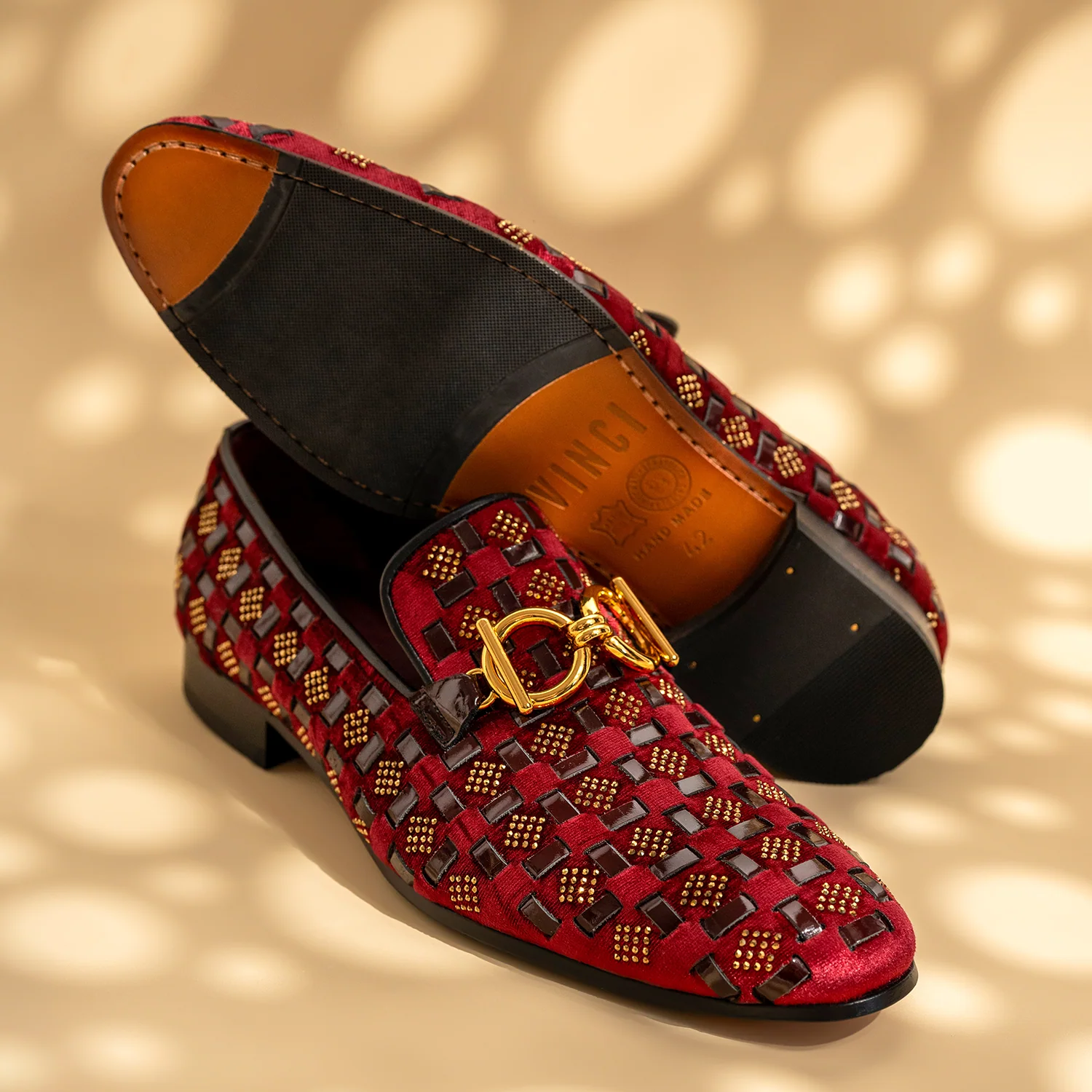 The Vicino Shoe Burgundy Bit Dress Loafer Limited Edition Men Shoe - Image 11