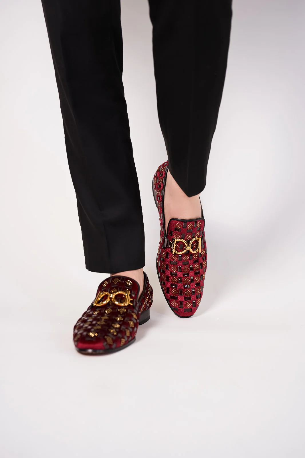 The Vicino Shoe Burgundy Bit Dress Loafer Limited Edition Men Shoe - Image 8