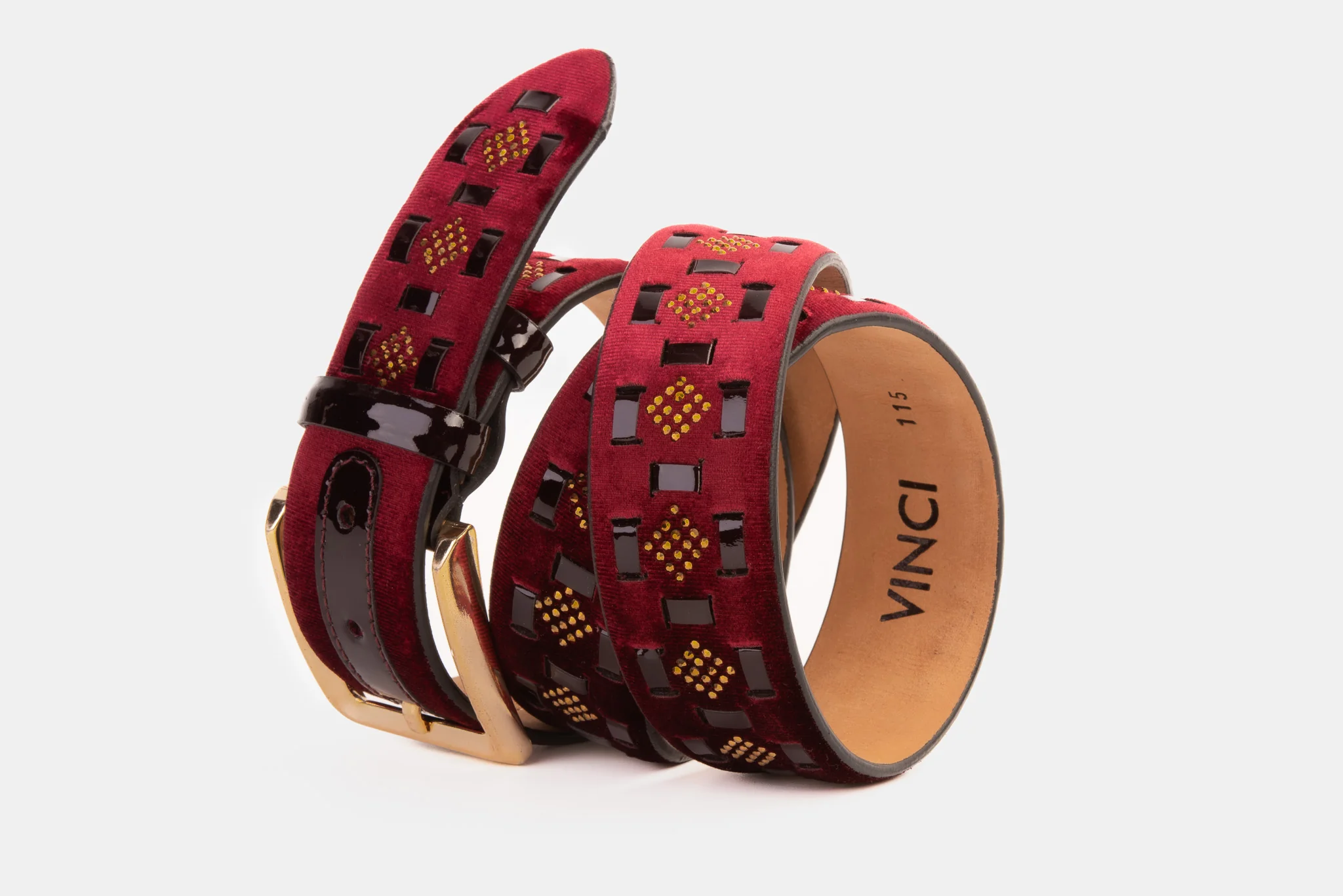 The Vicino Burgundy Leather Belt - Image 4