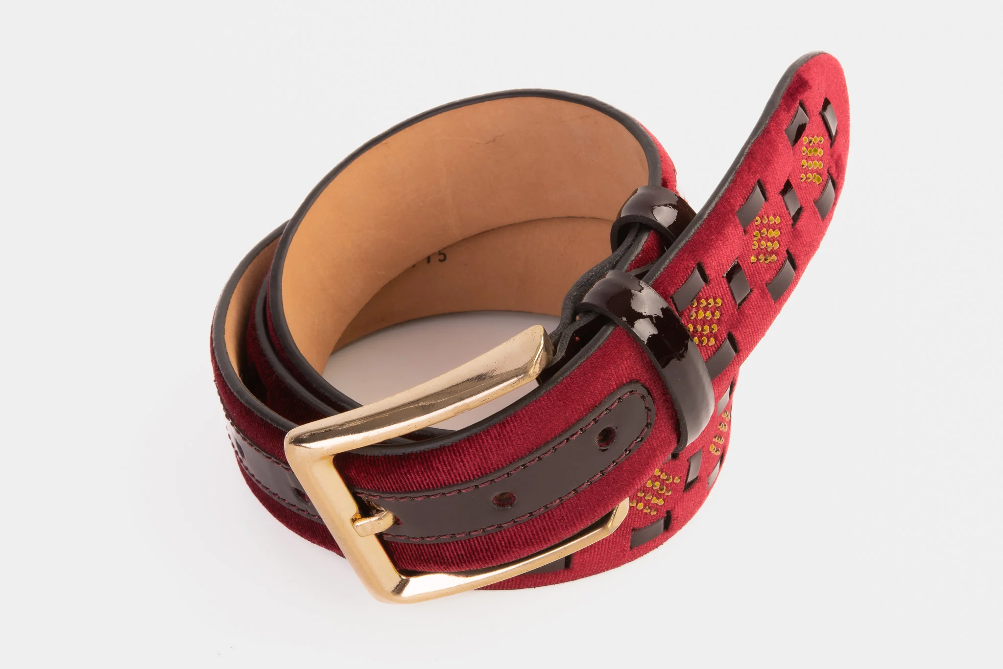 The Vicino Burgundy Leather Belt - Image 6