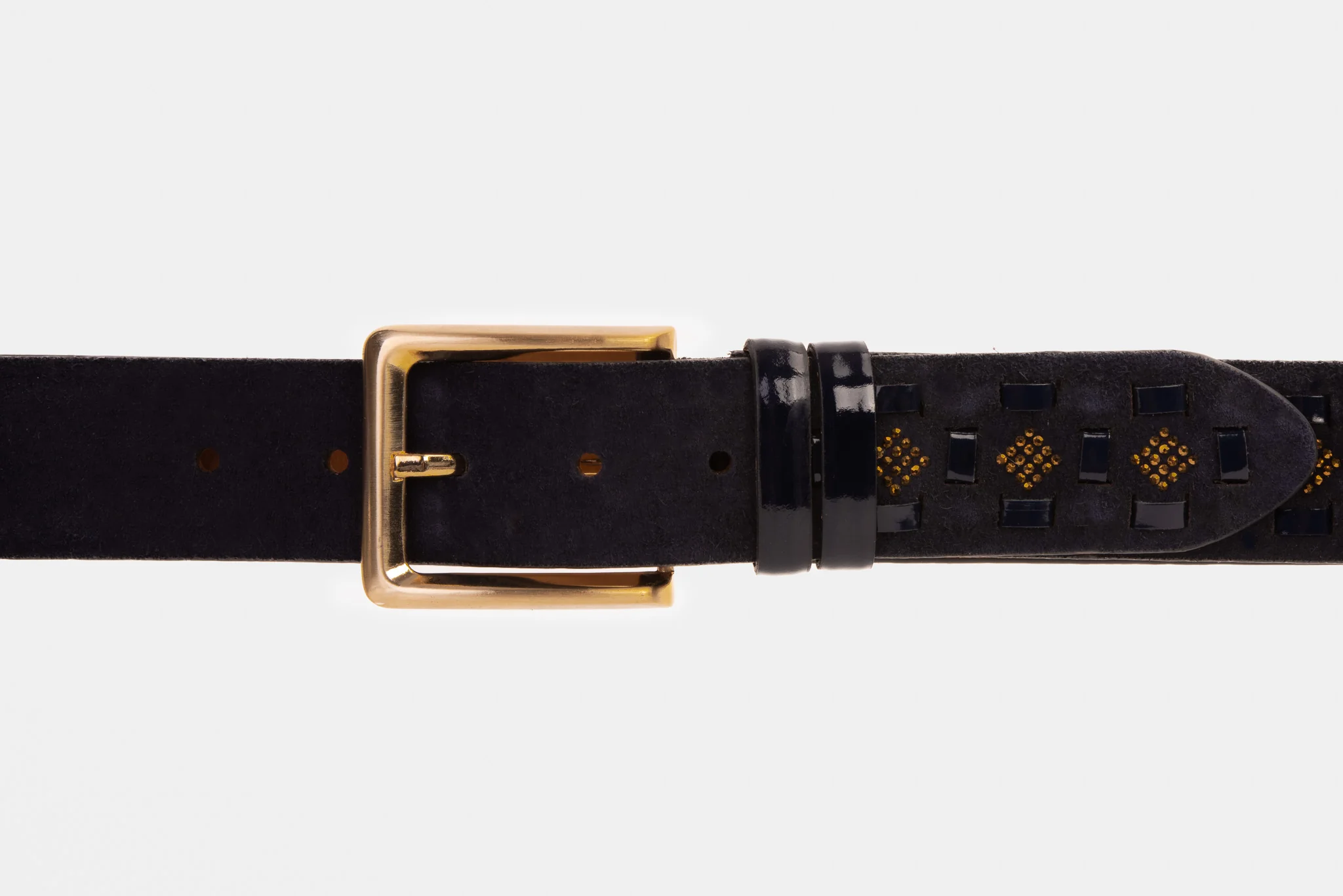 The Vicino Navy Leather Belt - Image 2