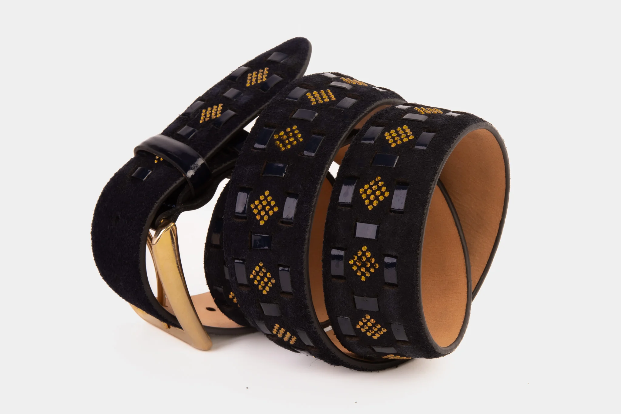 The Vicino Navy Leather Belt - Image 3