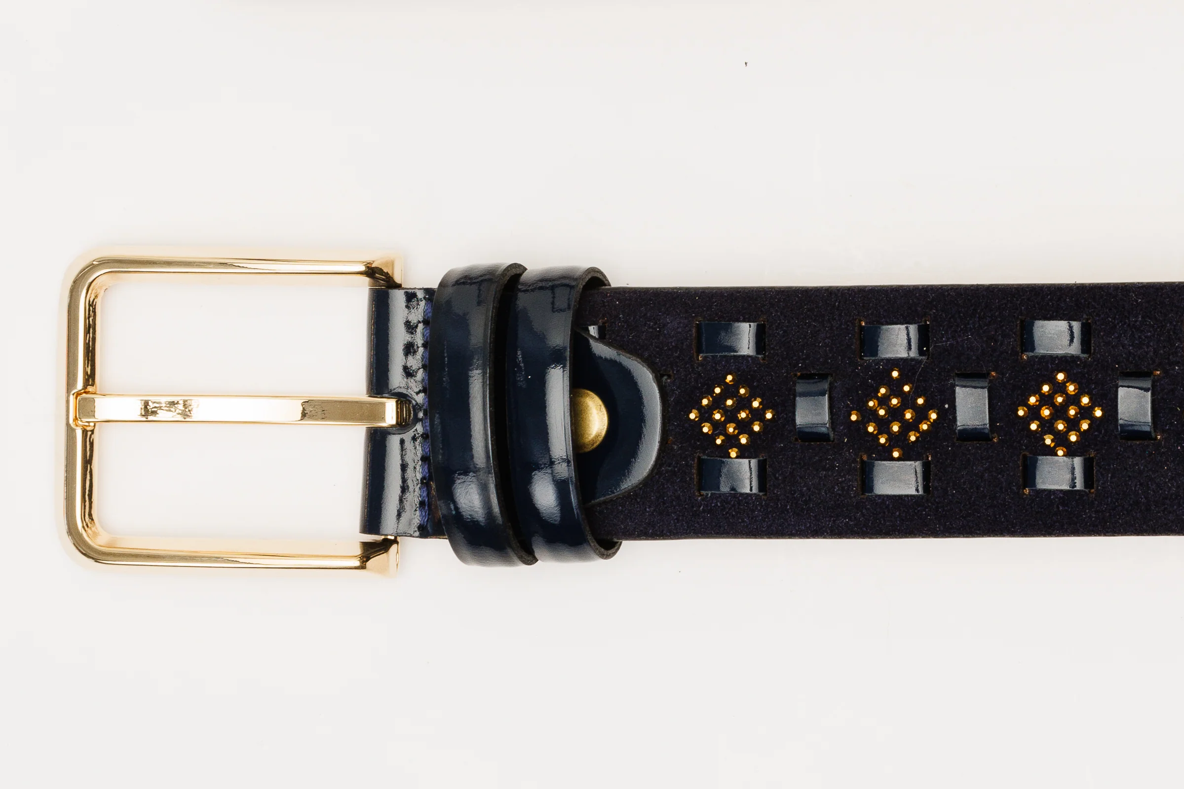 The Vicino Navy Leather Belt - Image 5