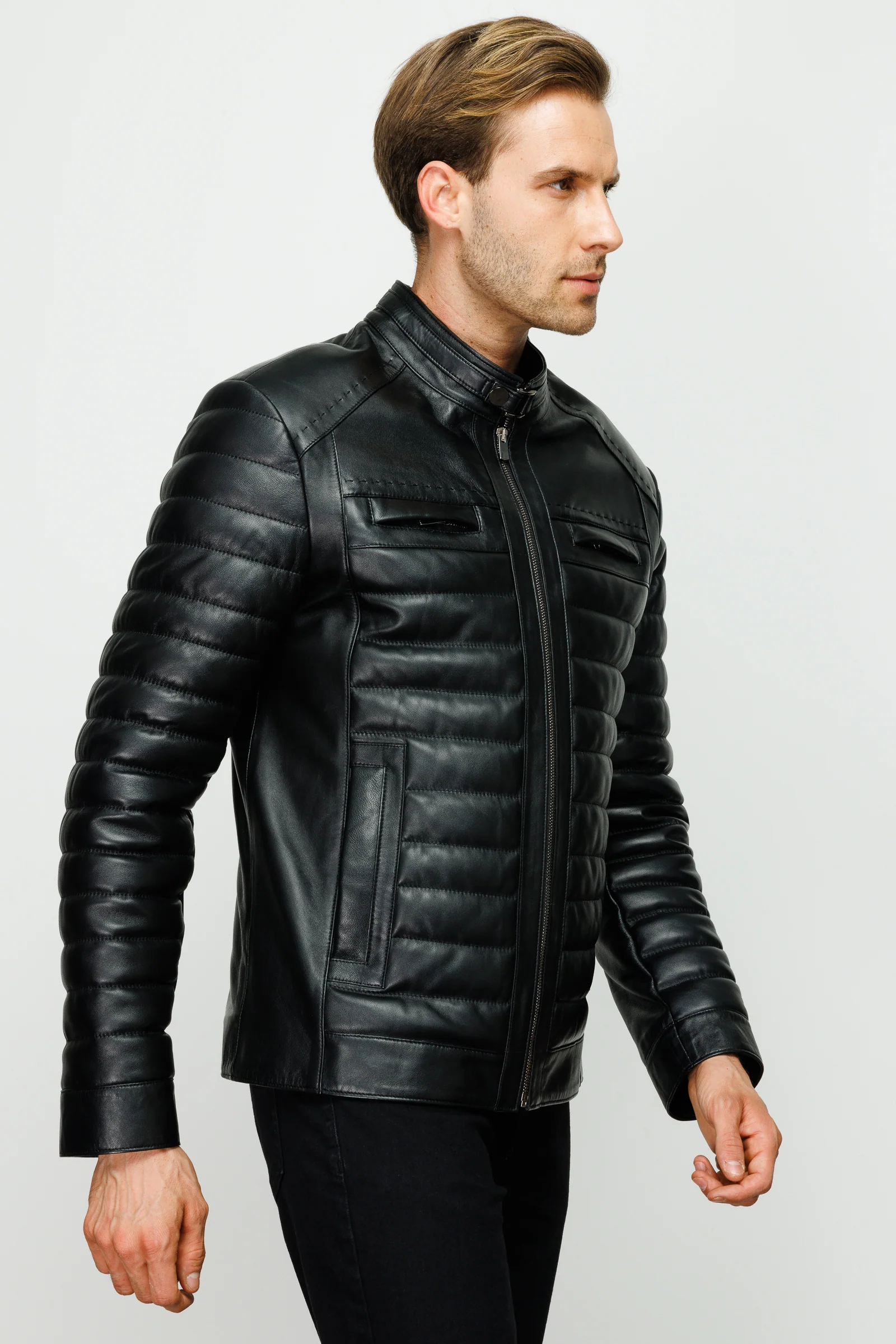 The Wilkerson Black Leather Men Jacket - Image 3