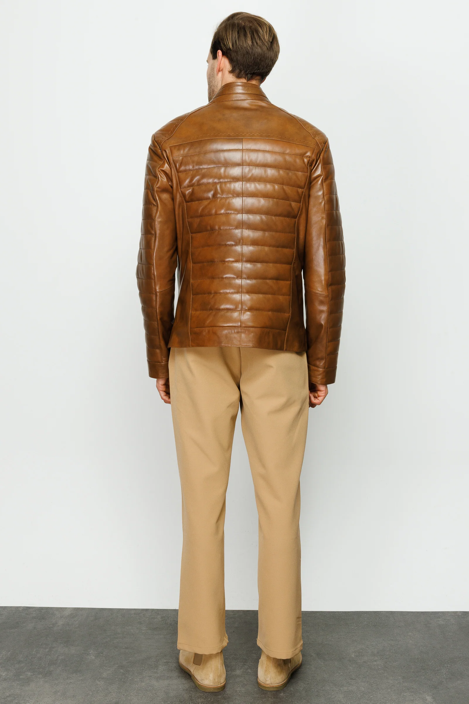 The Wilkerson Tan Leather Men Jacket - Image 5