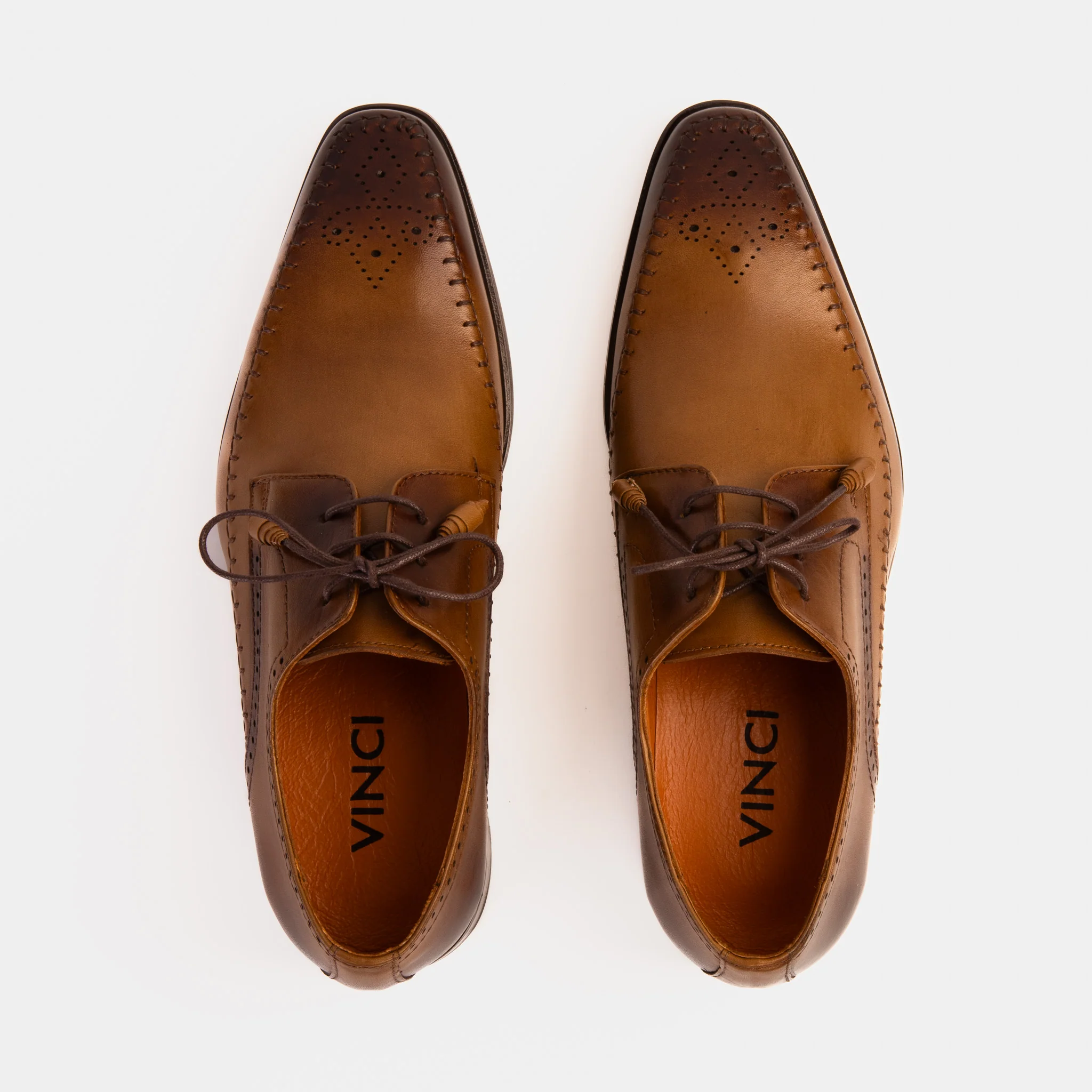The Moon Tan Leather Derby Men Shoe - Image 4