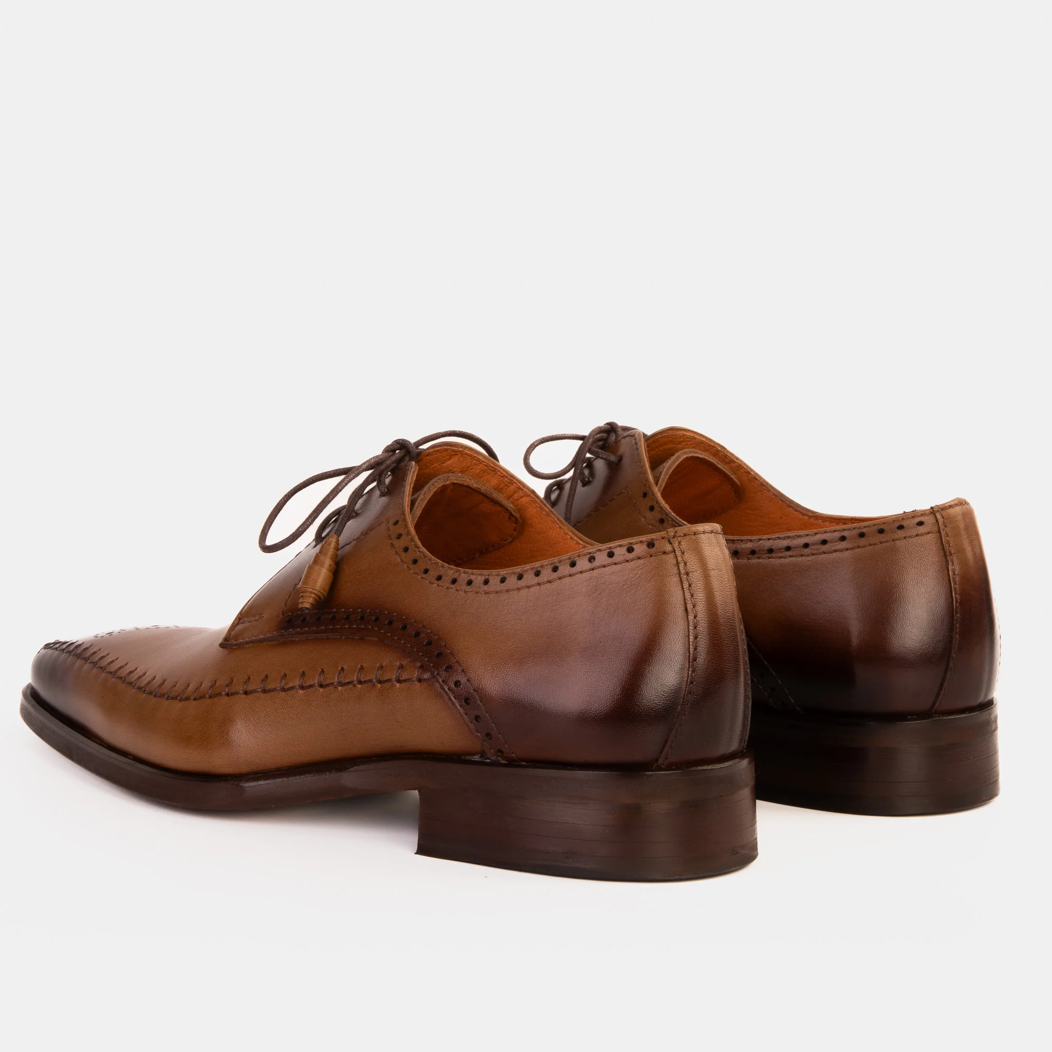 The Moon Tan Leather Derby Men Shoe - Image 6