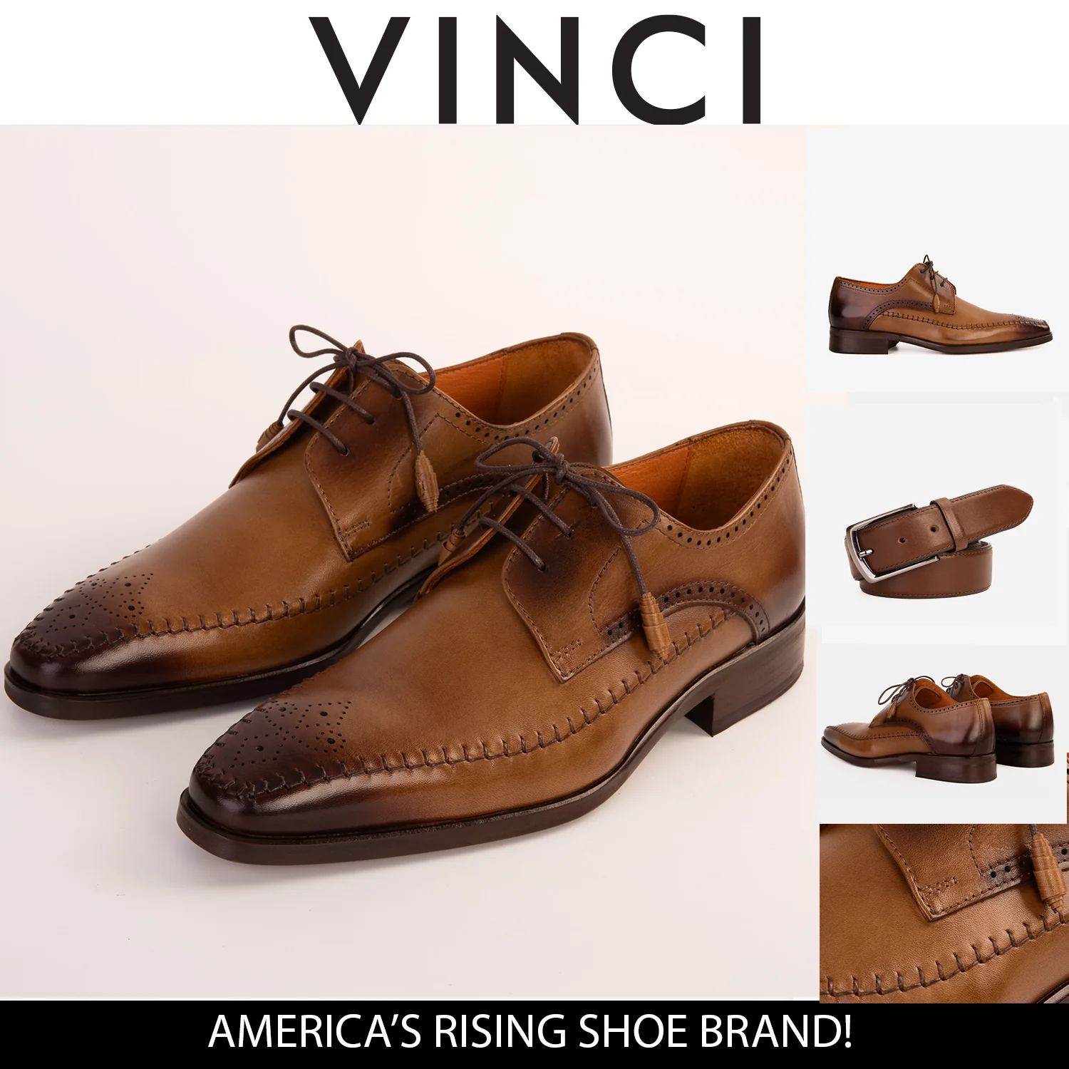 The Moon Tan Leather Derby Men Shoe - Image 8